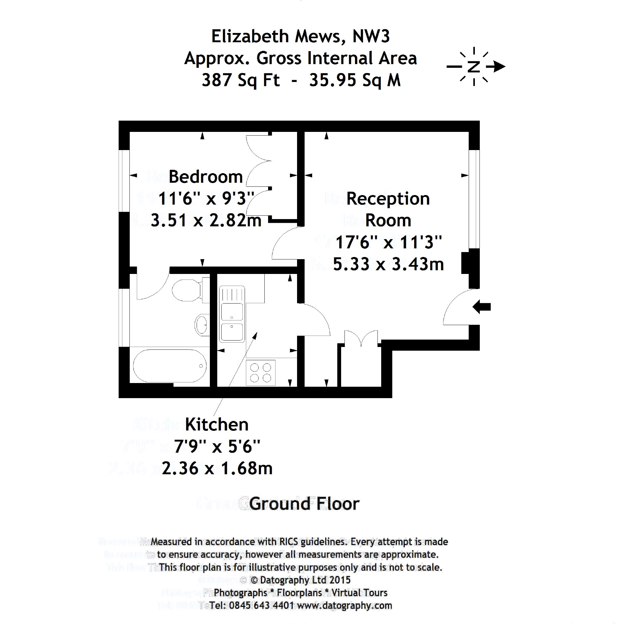 1 Bedrooms Flat to rent in Elizabeth Mews, Belsize Park, London NW3