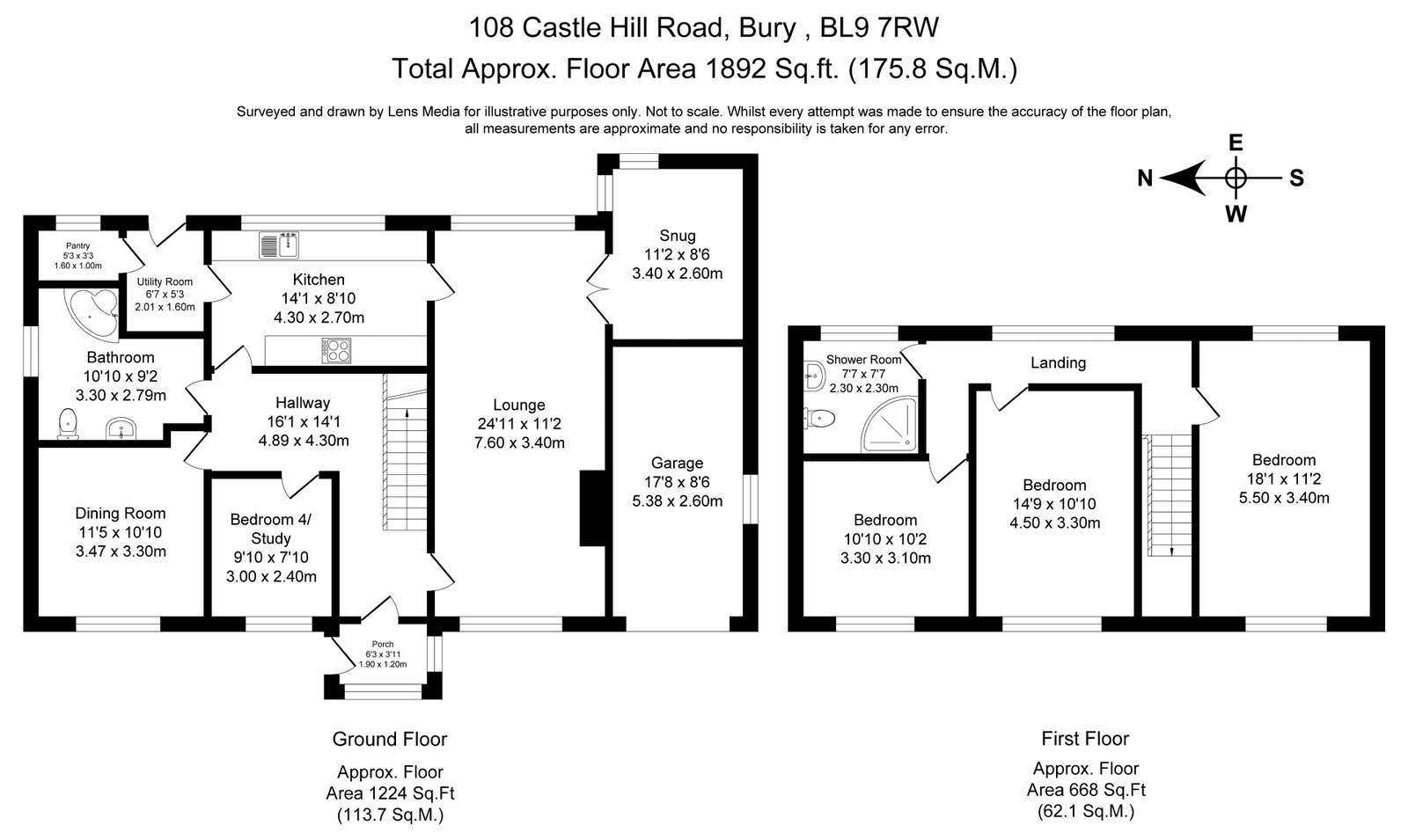 108, Castle Hill Road, Bury floorplan