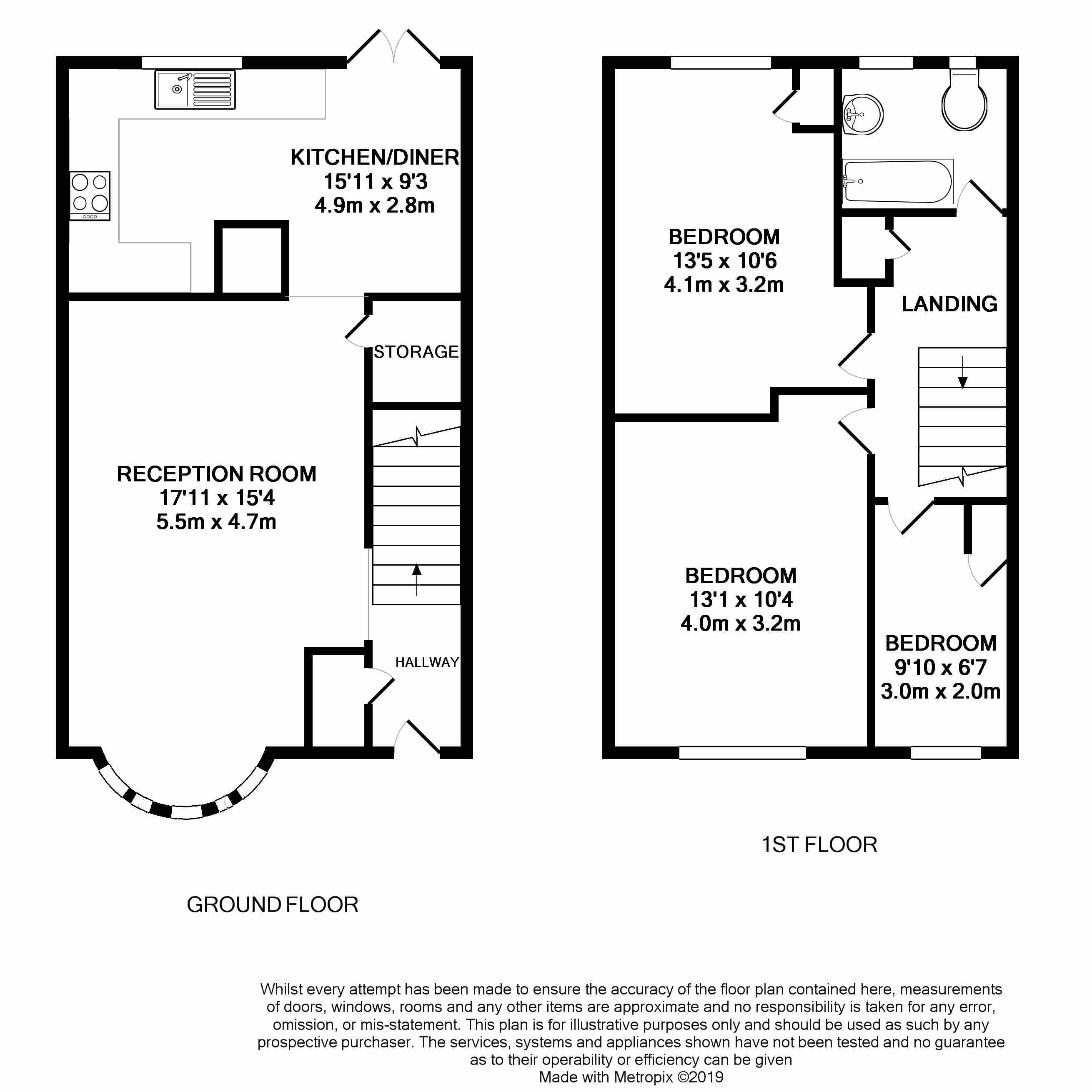 3 Bedrooms Terraced house for sale in Hillrise Road, Collier Row, Romford RM5