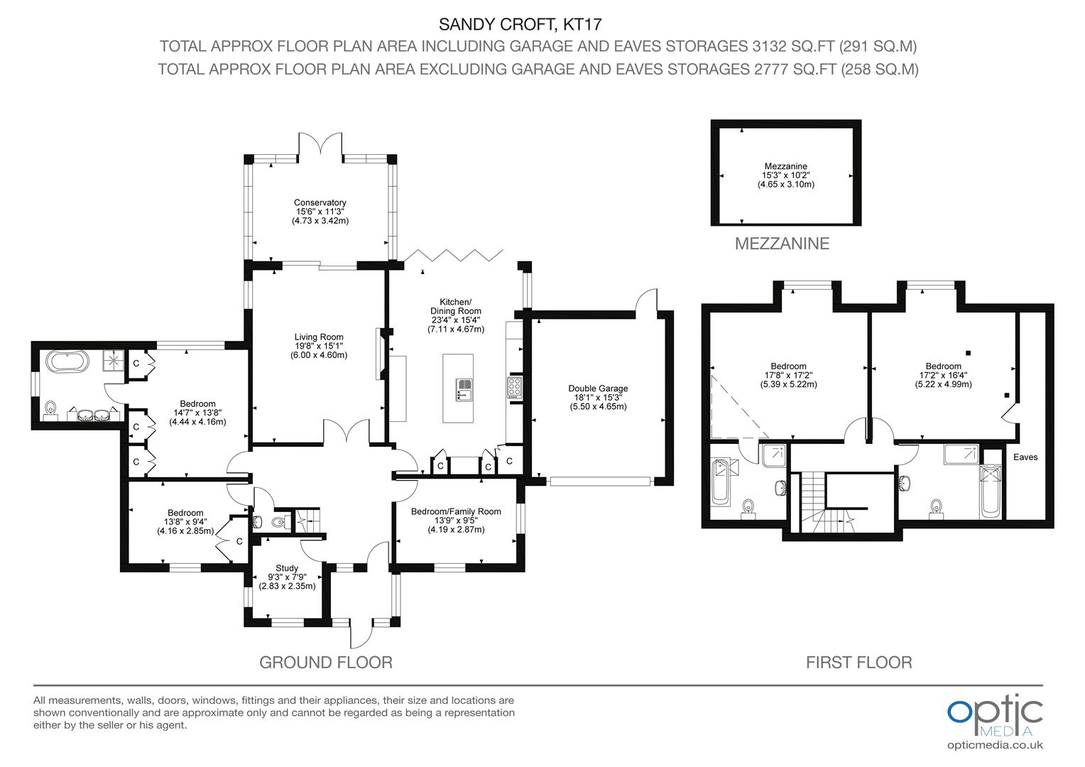 1, Sandy Croft, Ewell floorplan