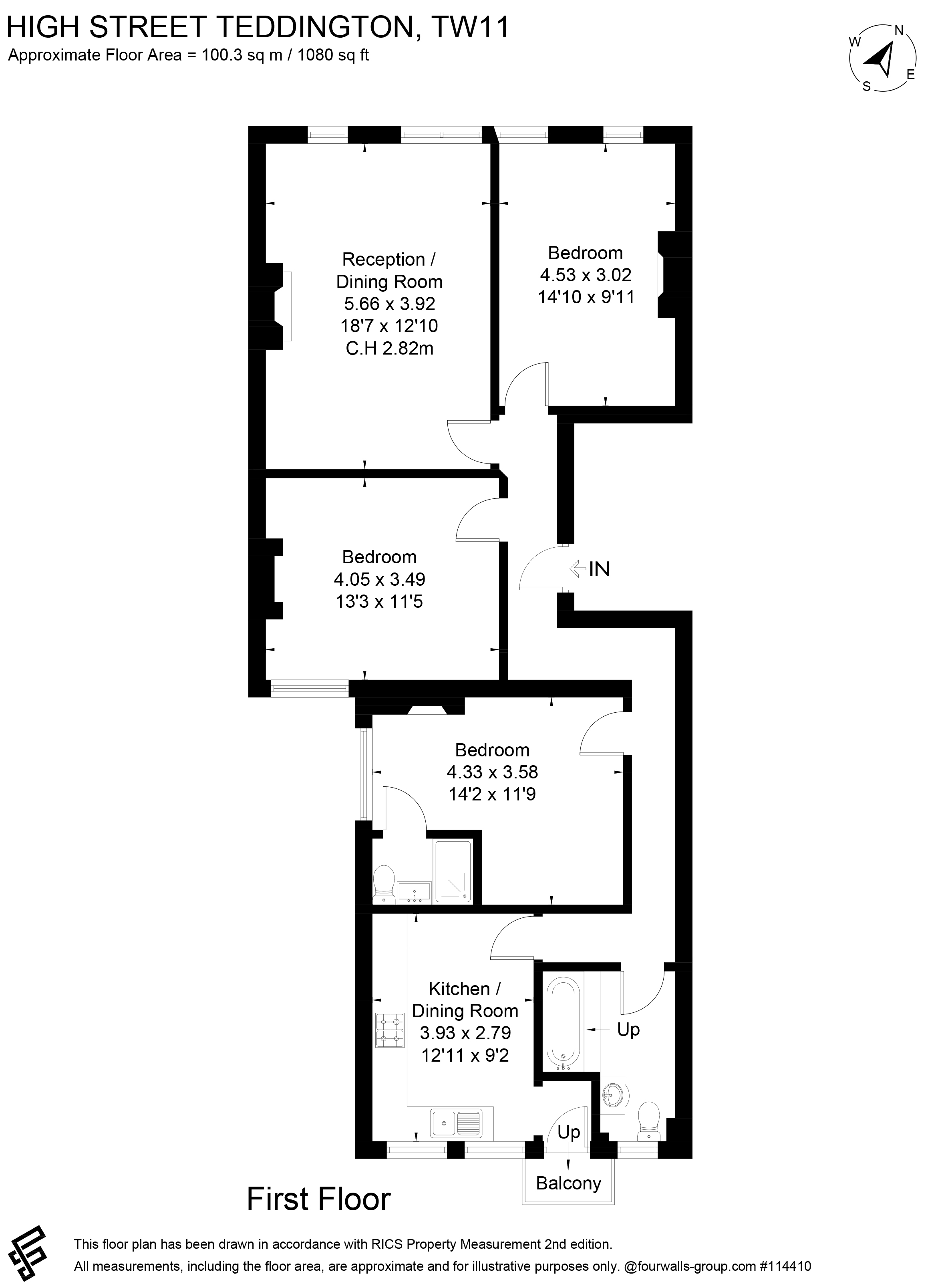 Flat A, 138, High Street, Teddington floorplan