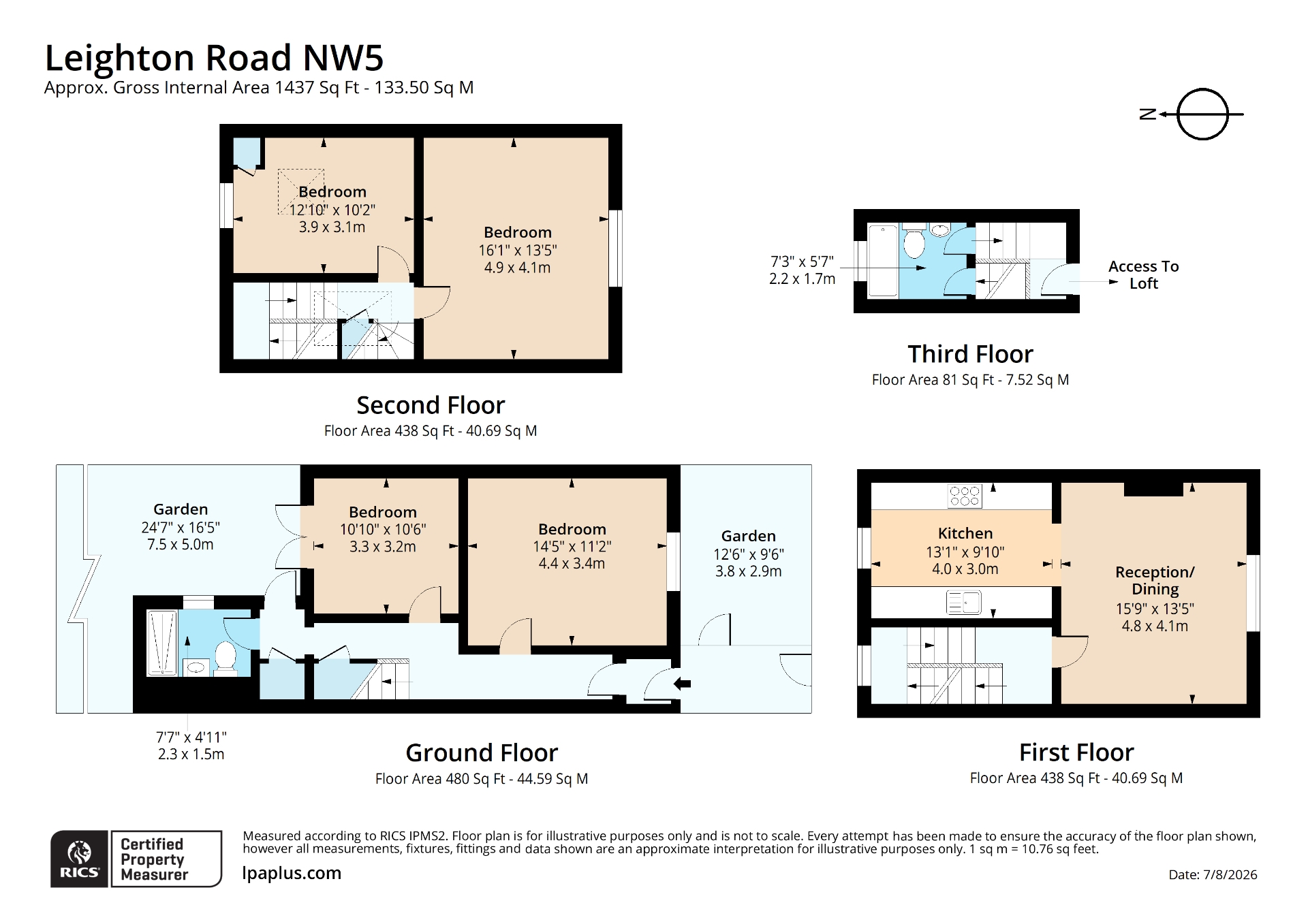 1, Leighton Road, London floorplan