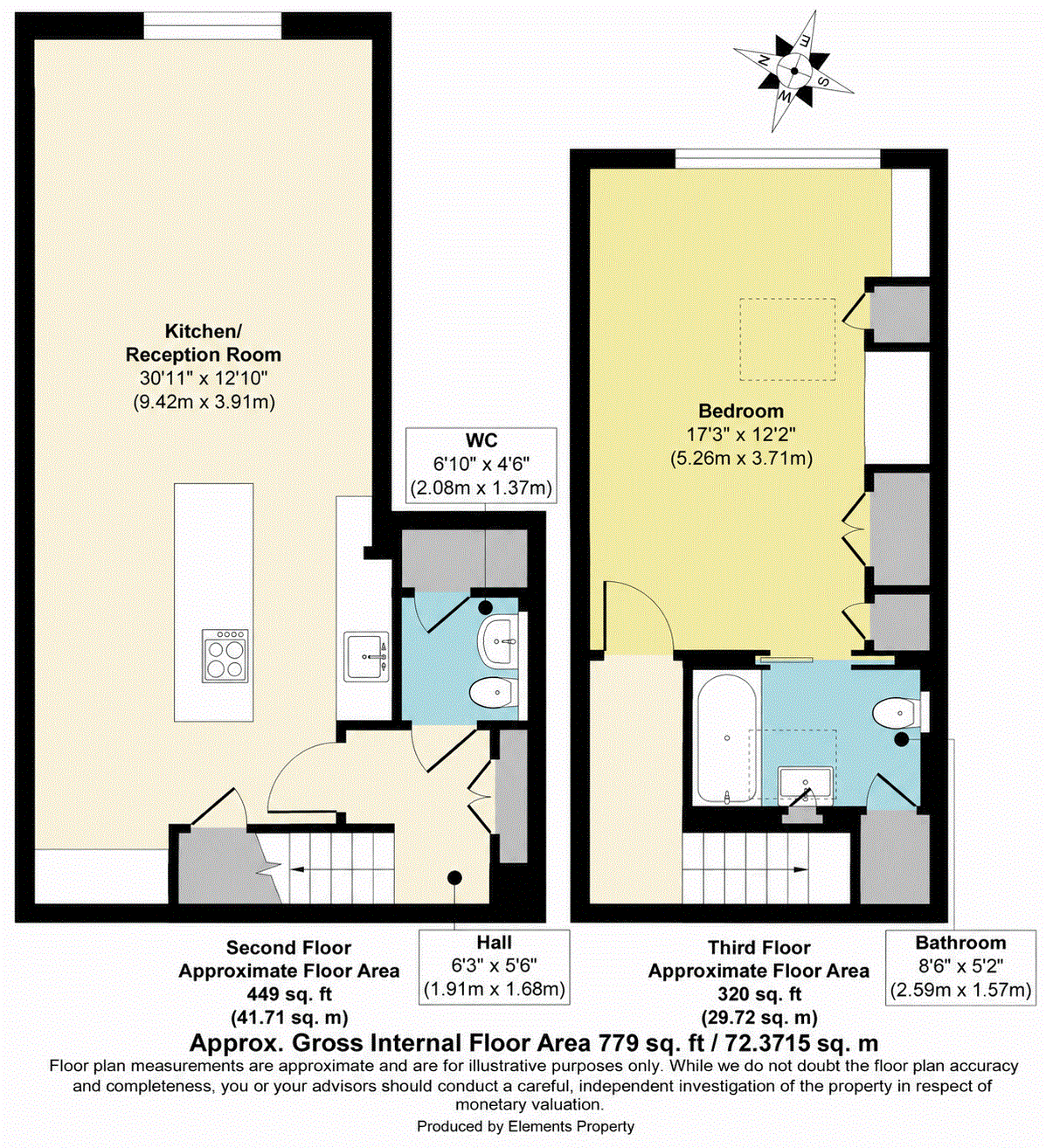 21b Clipper Court, 44-48 Wharf Road, Waterside, Angel floorplan