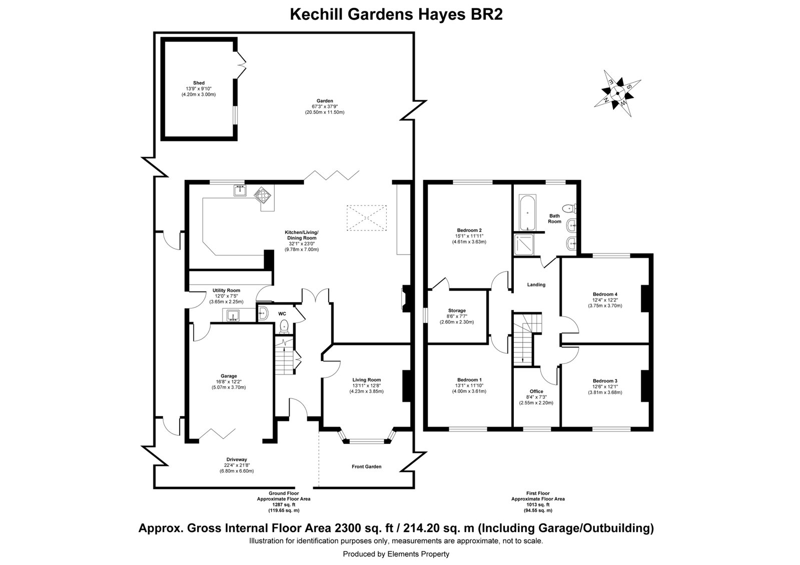 126 Kechill Gardens, Hayes floorplan