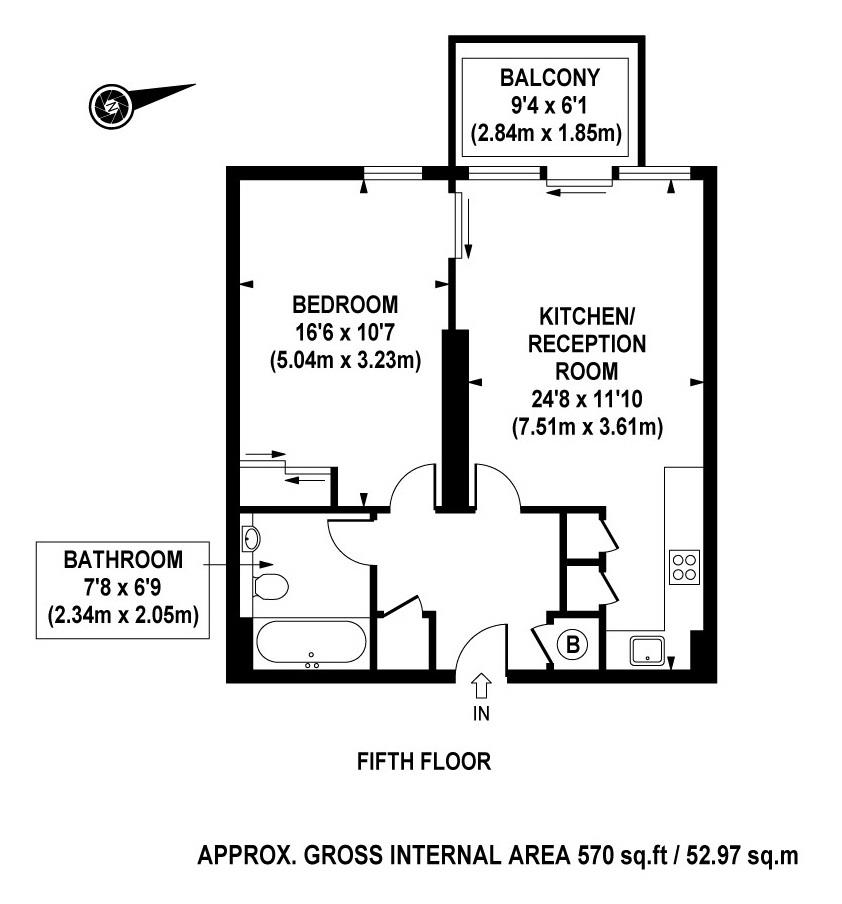 1 Bedrooms Flat to rent in Queenstown Road, London SW8