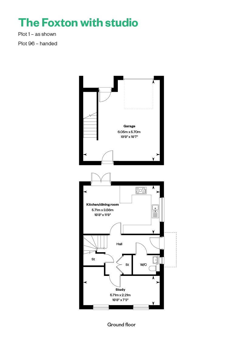 1 Foxton With Studio,, Netherhall Gardens, Cambridge floorplan