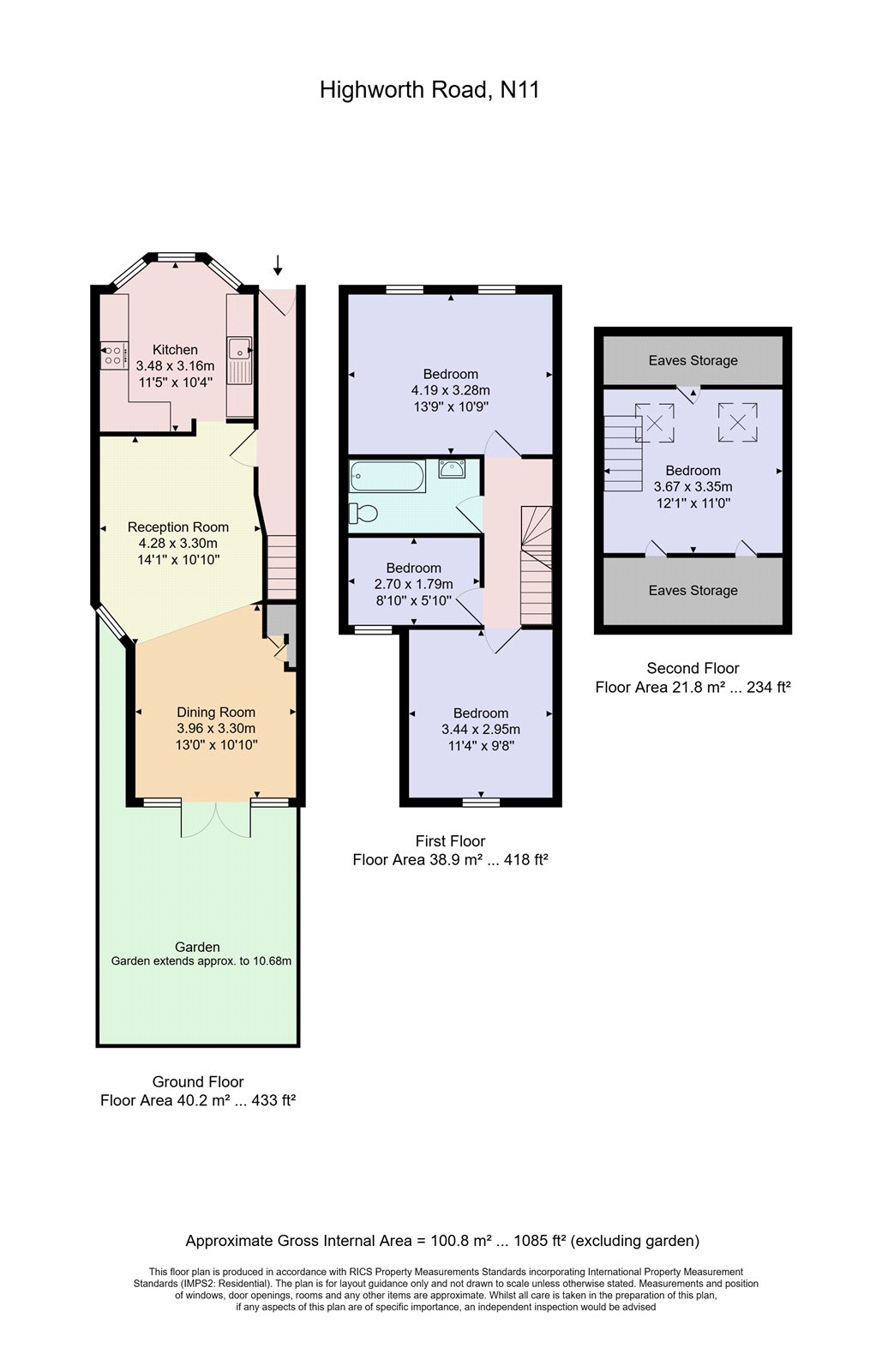 58, Highworth Road, London floorplan