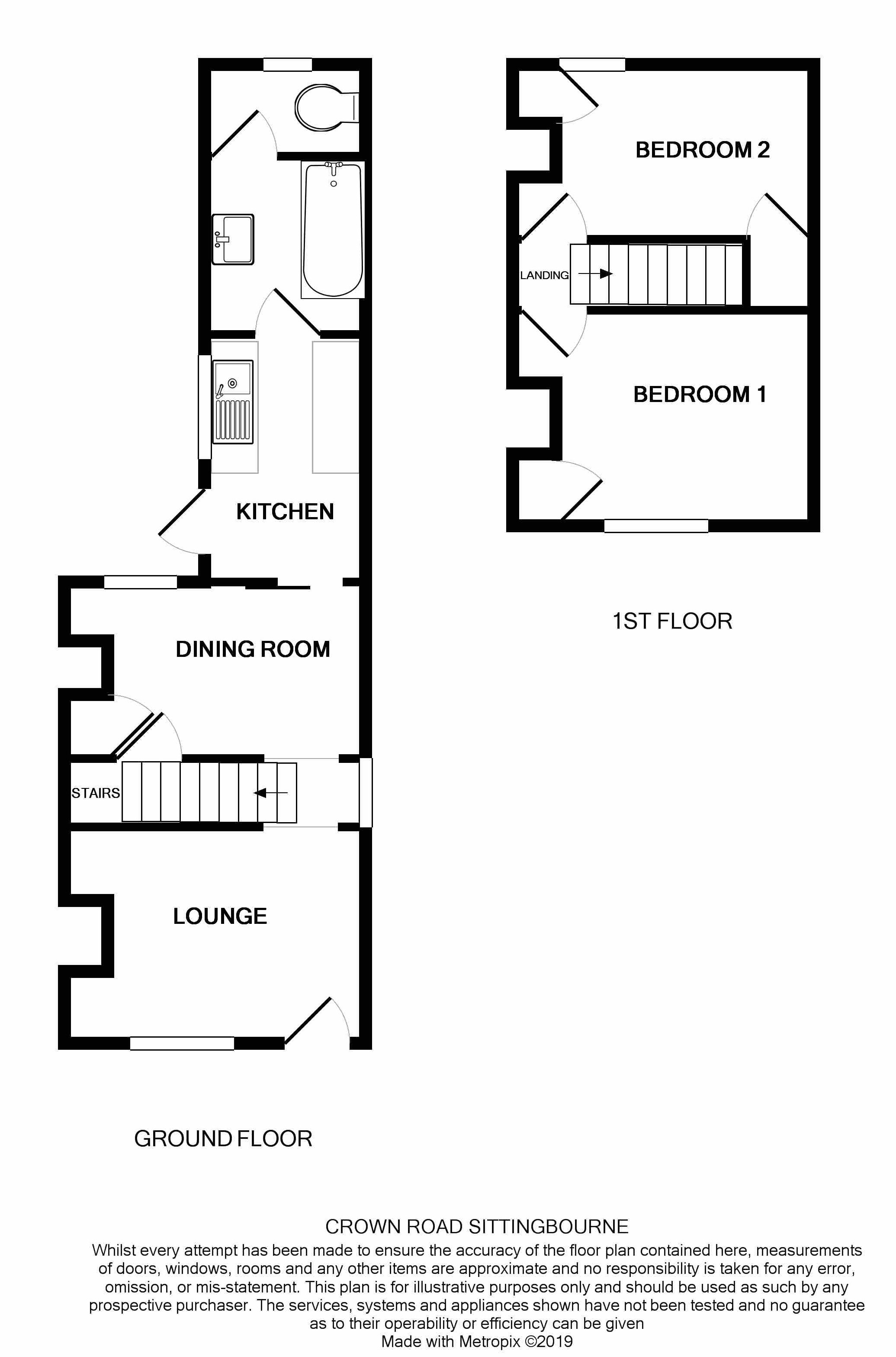 2 Bedrooms  to rent in Crown Road, Sittingbourne ME10