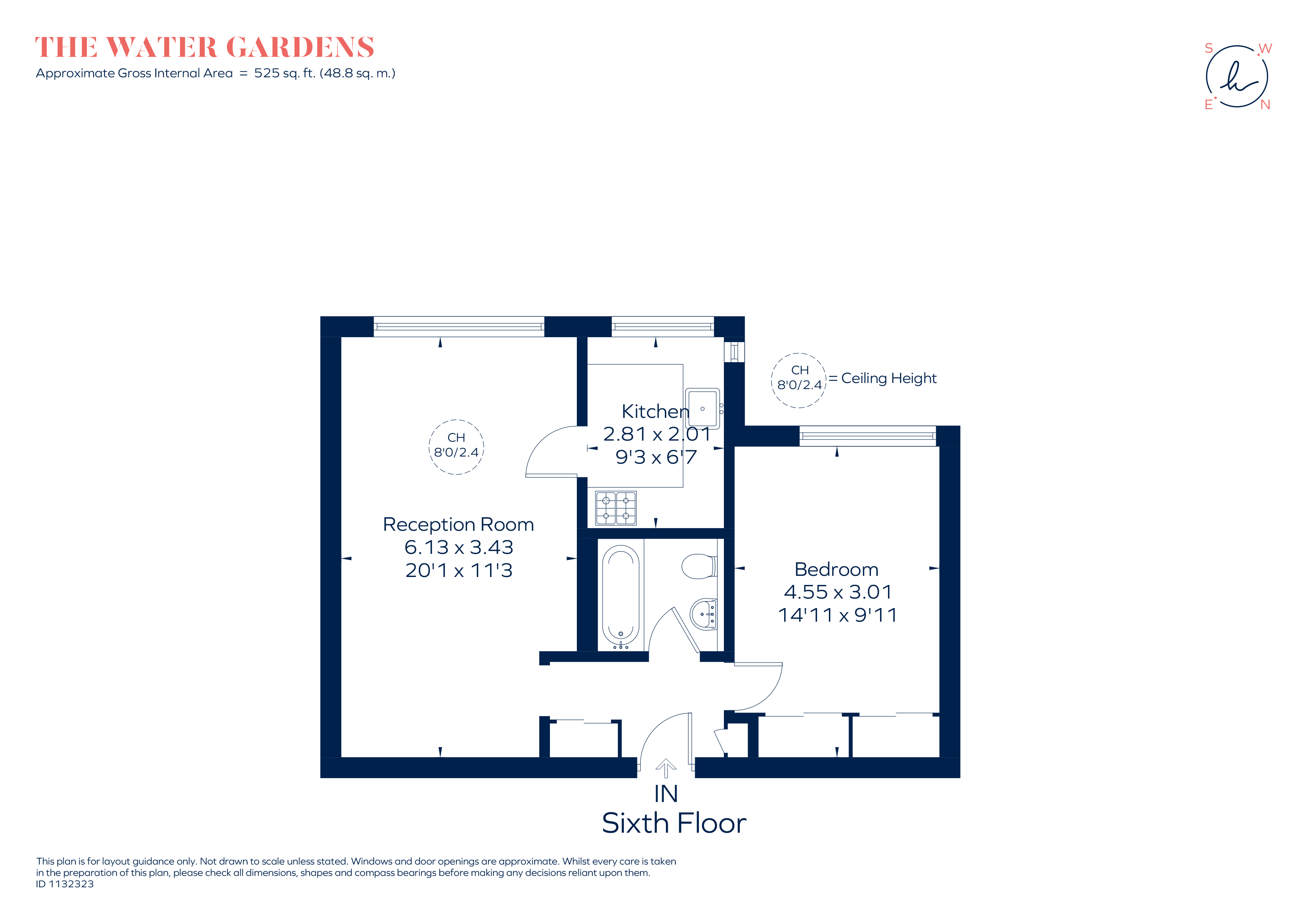 377, The Water Gardens, London floorplan