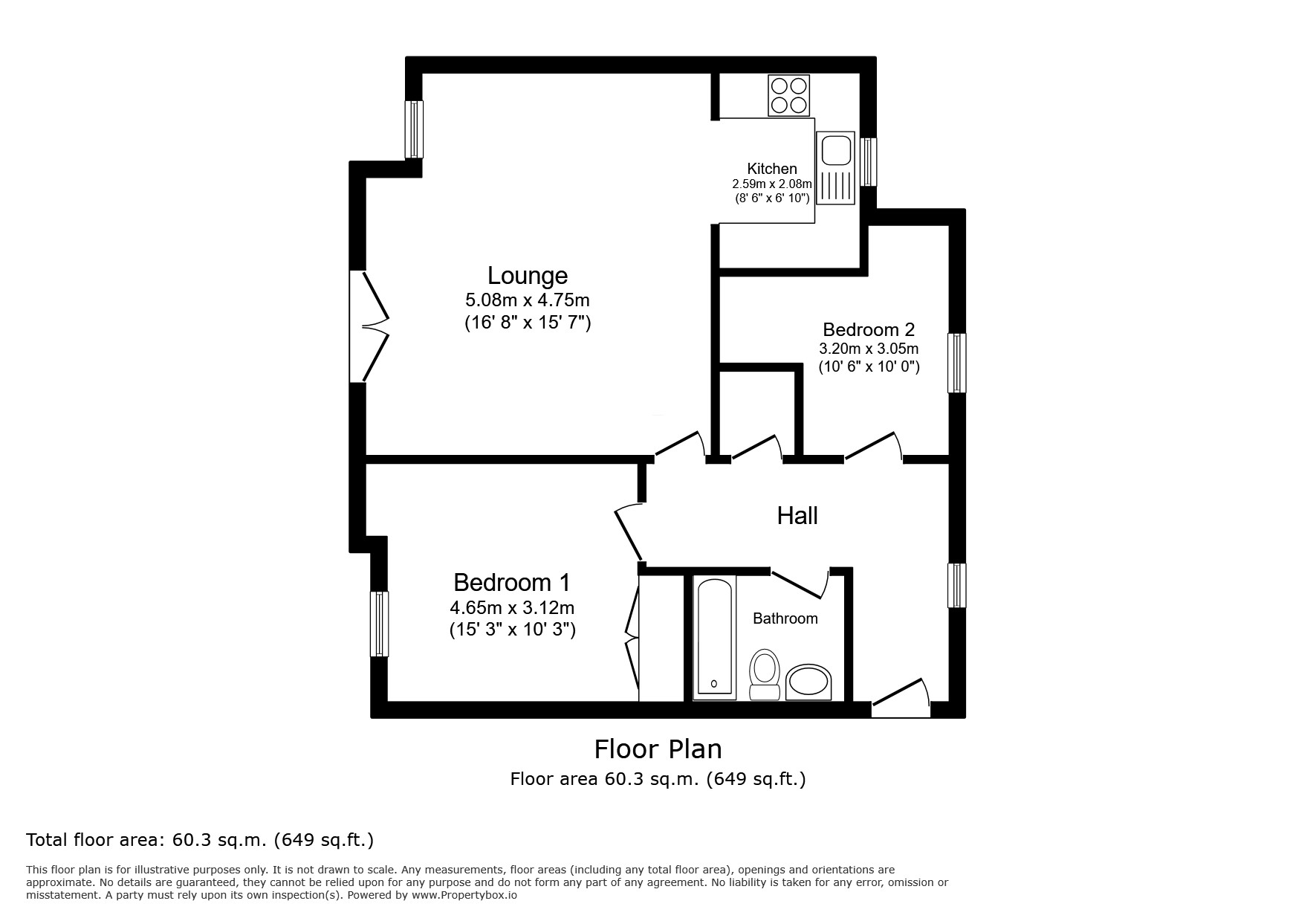 77, Sanville Gardens, Ware floorplan