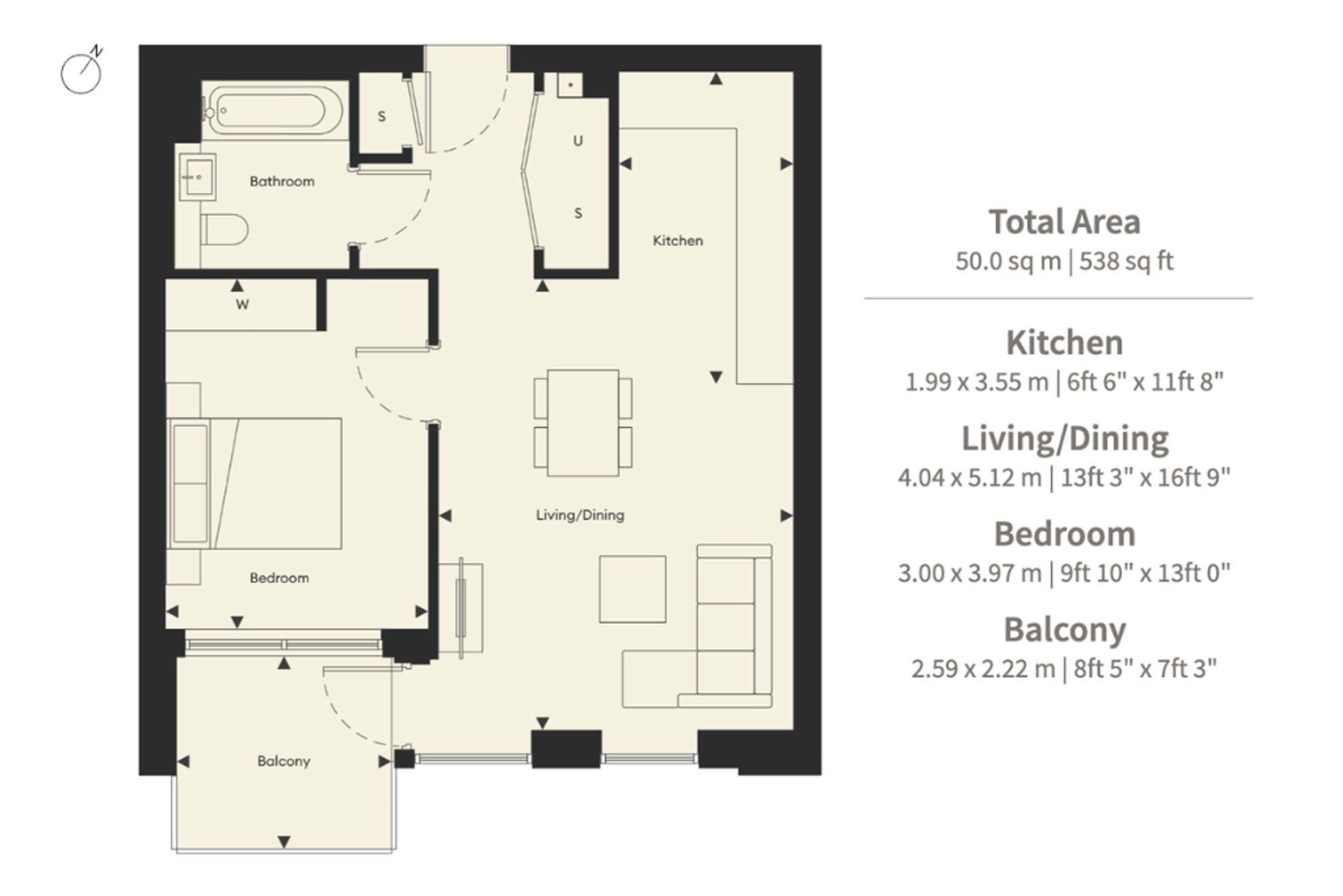 E1.01.02 Alexandra Gate 1 Mary Neuner Road, London floorplan