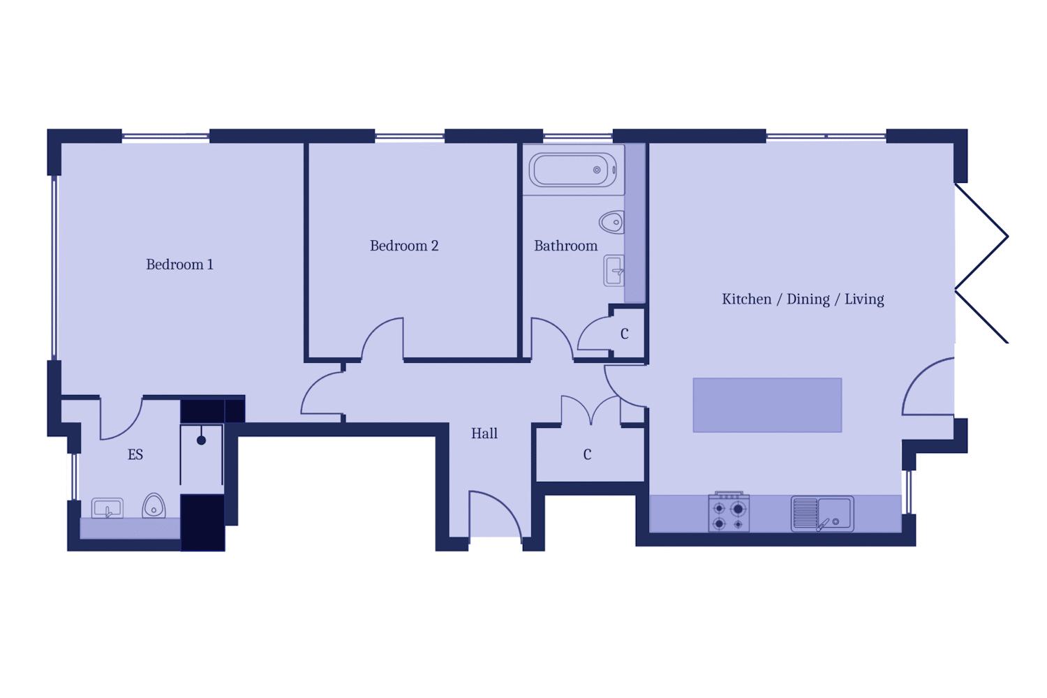 Apartment 7, Ashdene Manor, 10, Bridgeman Road, Penarth floorplan