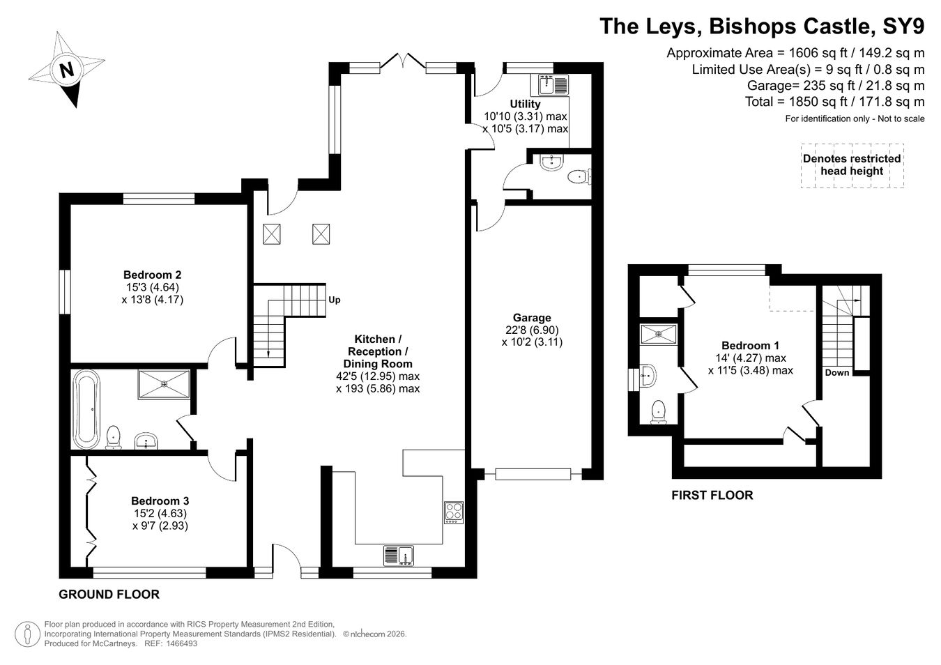 1, The Leys, Bishops Castle floorplan