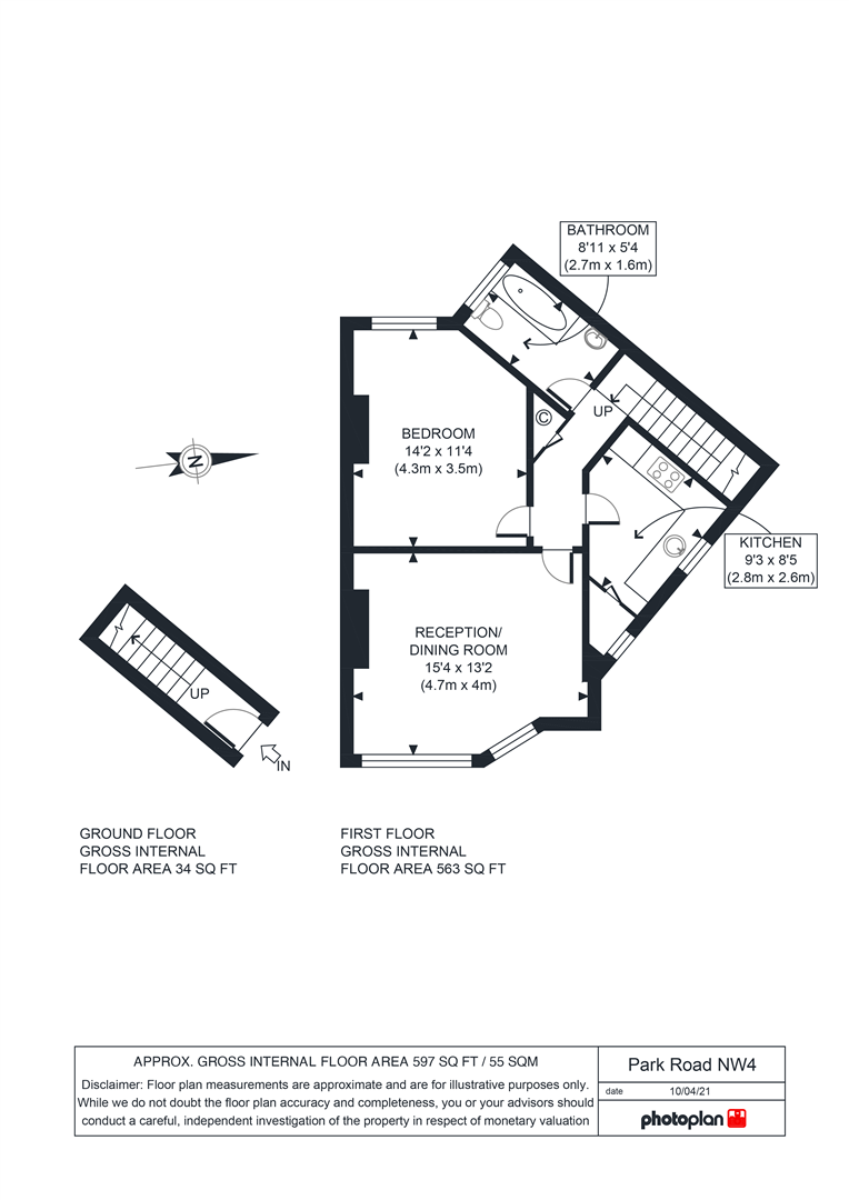 A, 36, Park Road, London floorplan