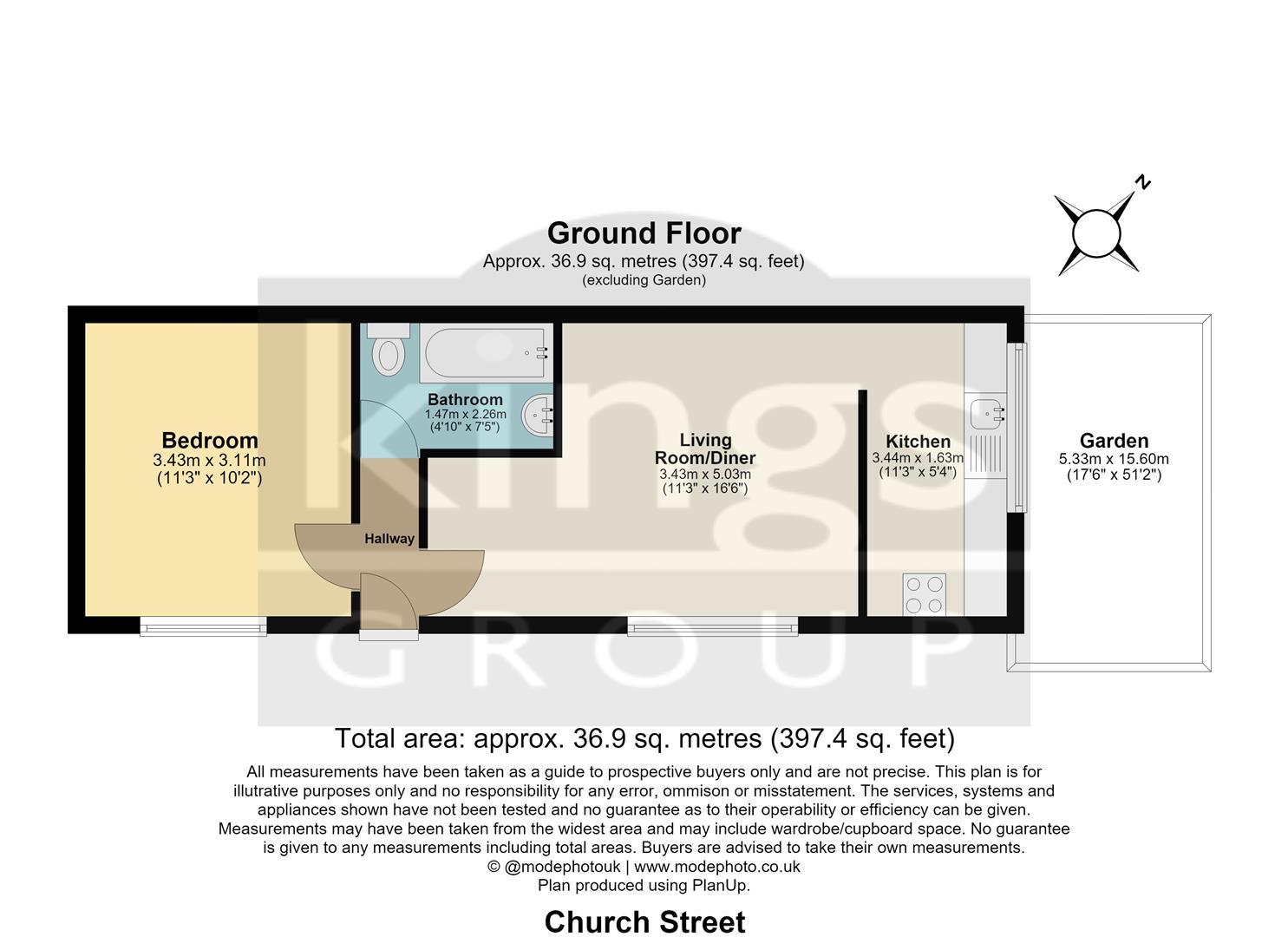 185B, Church Street, London floorplan