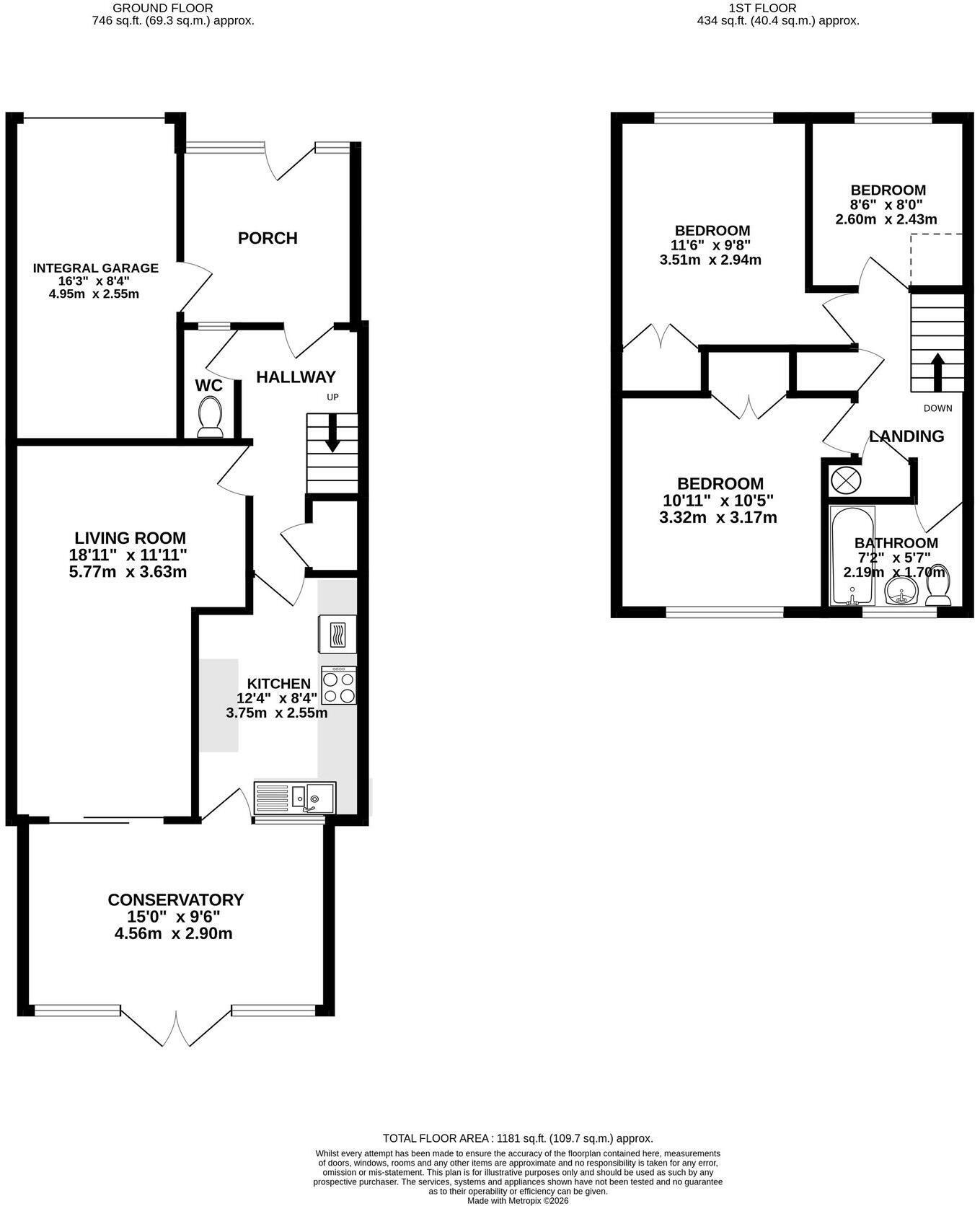 16 Park Stenak, Carharrack, Cornwall floorplan