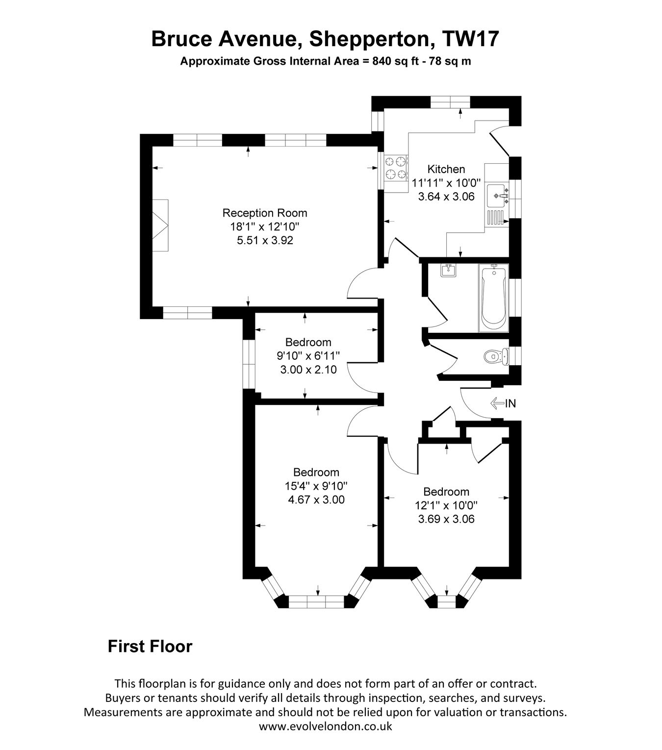 48a, Bruce Avenue, Shepperton floorplan