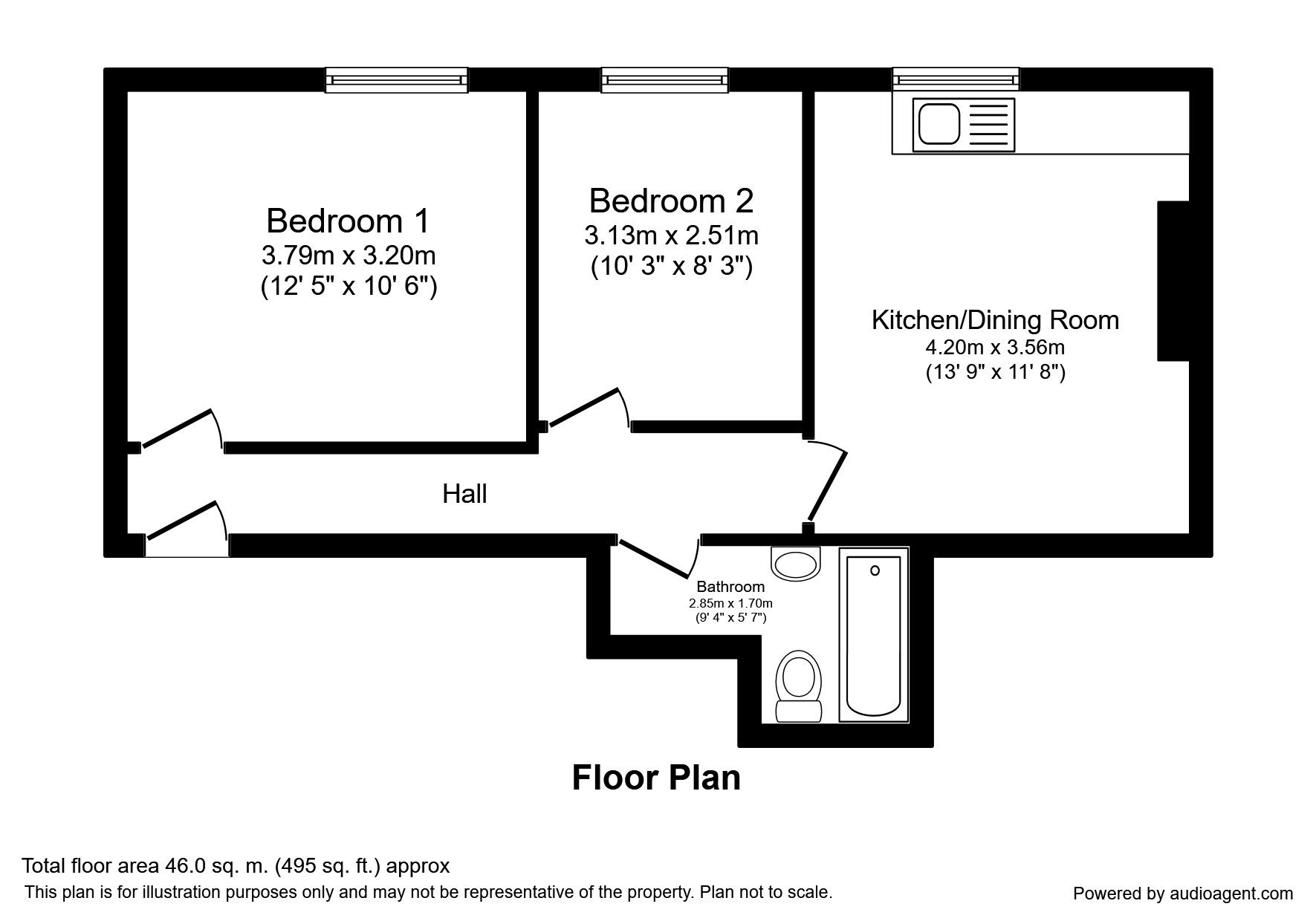 2 Bedrooms Flat to rent in William Street, Herne Bay CT6