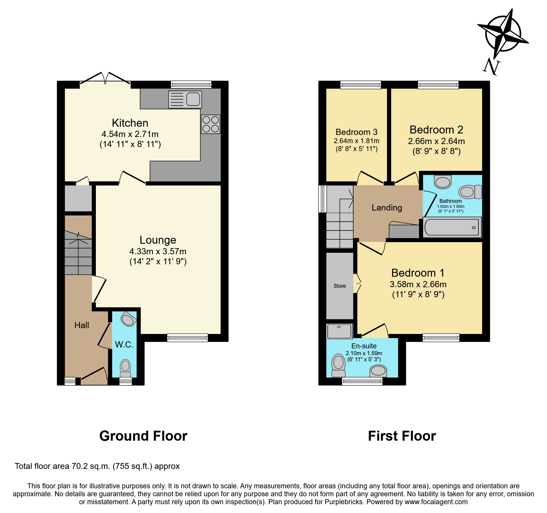 Lark Rise, Brackley NN13, 3 bedroom end terrace house for sale