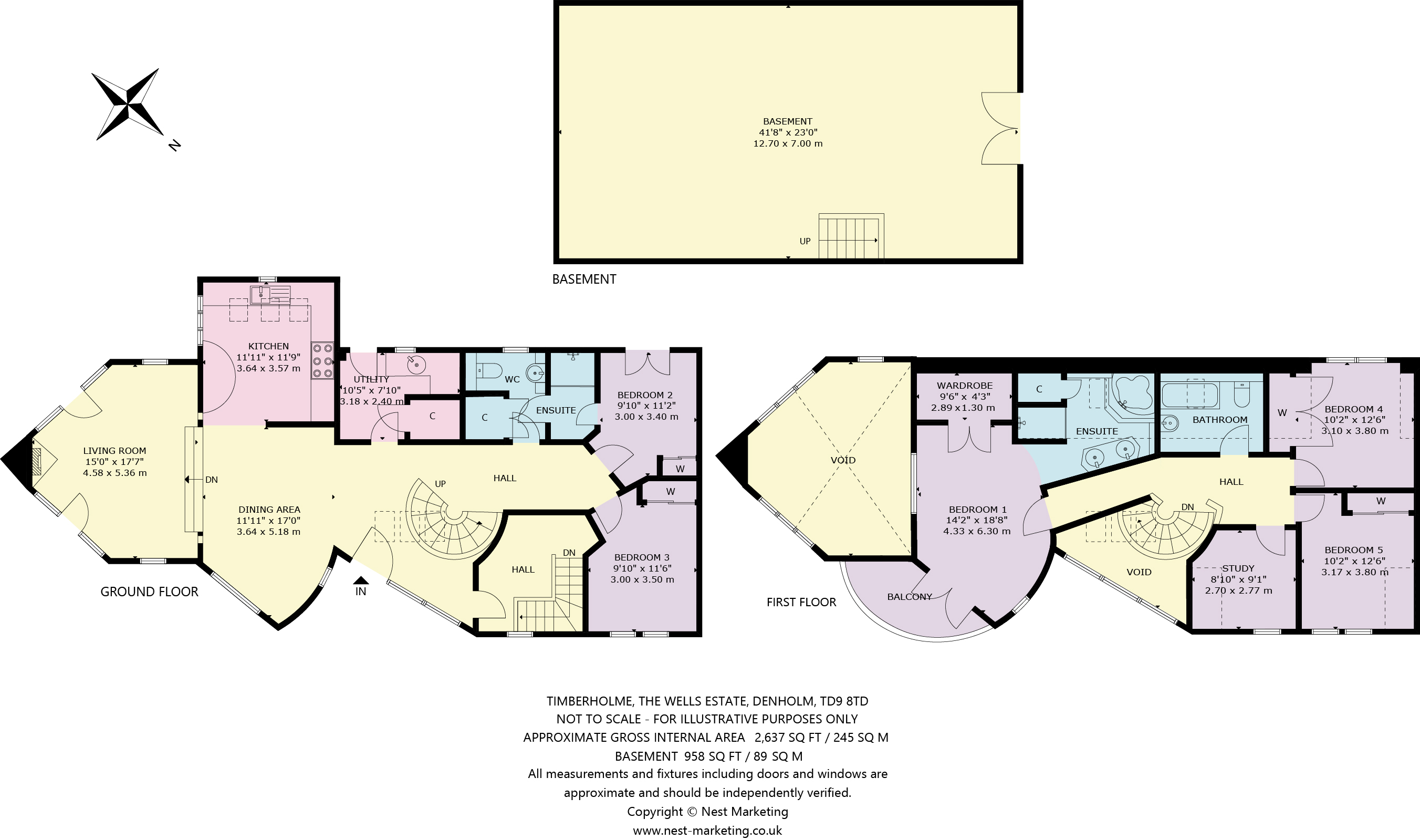 The Wells Estate, Denholm, Hawick, Scottish Borders TD9, 6 bedroom