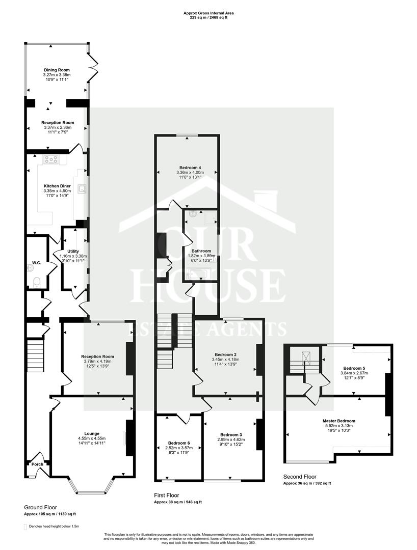 60, Cliff Road, Hornsea floorplan