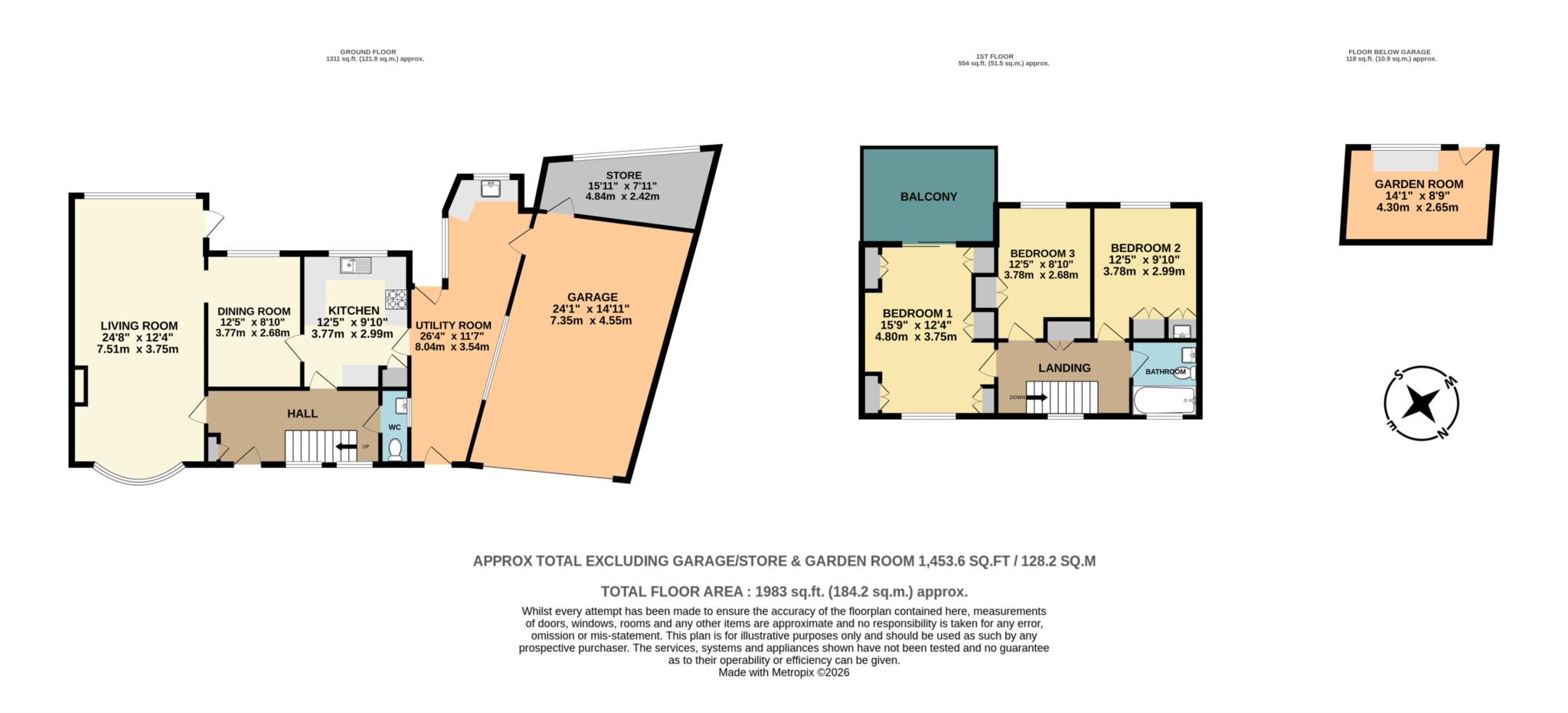 15, Hardinge Avenue, Royal Tunbridge Wells floorplan