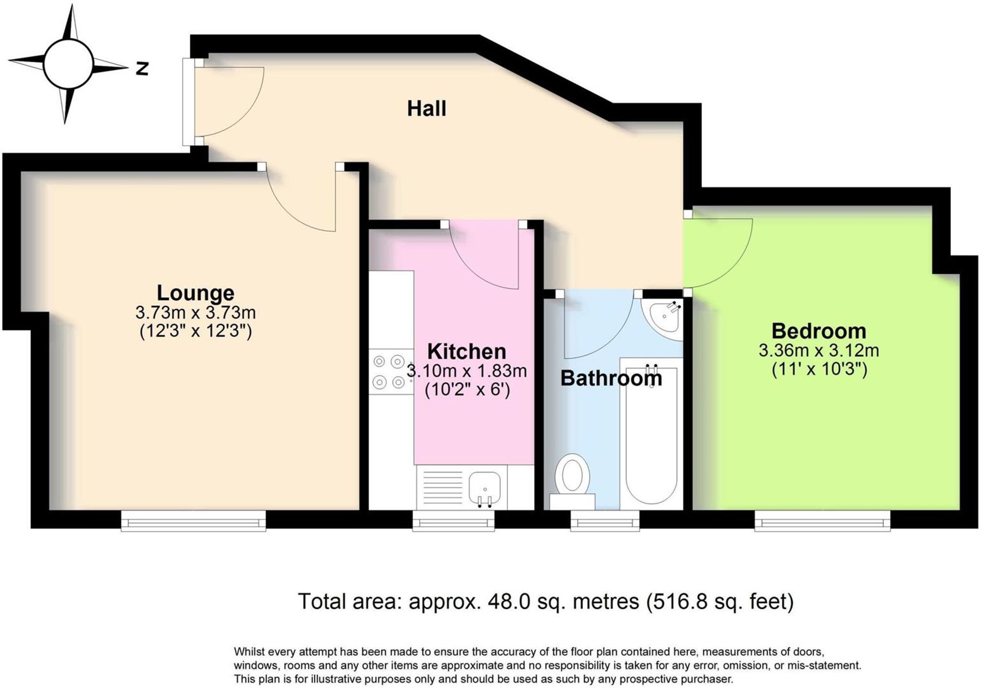 Flat 4, 24 West Avenue, Worthing floorplan