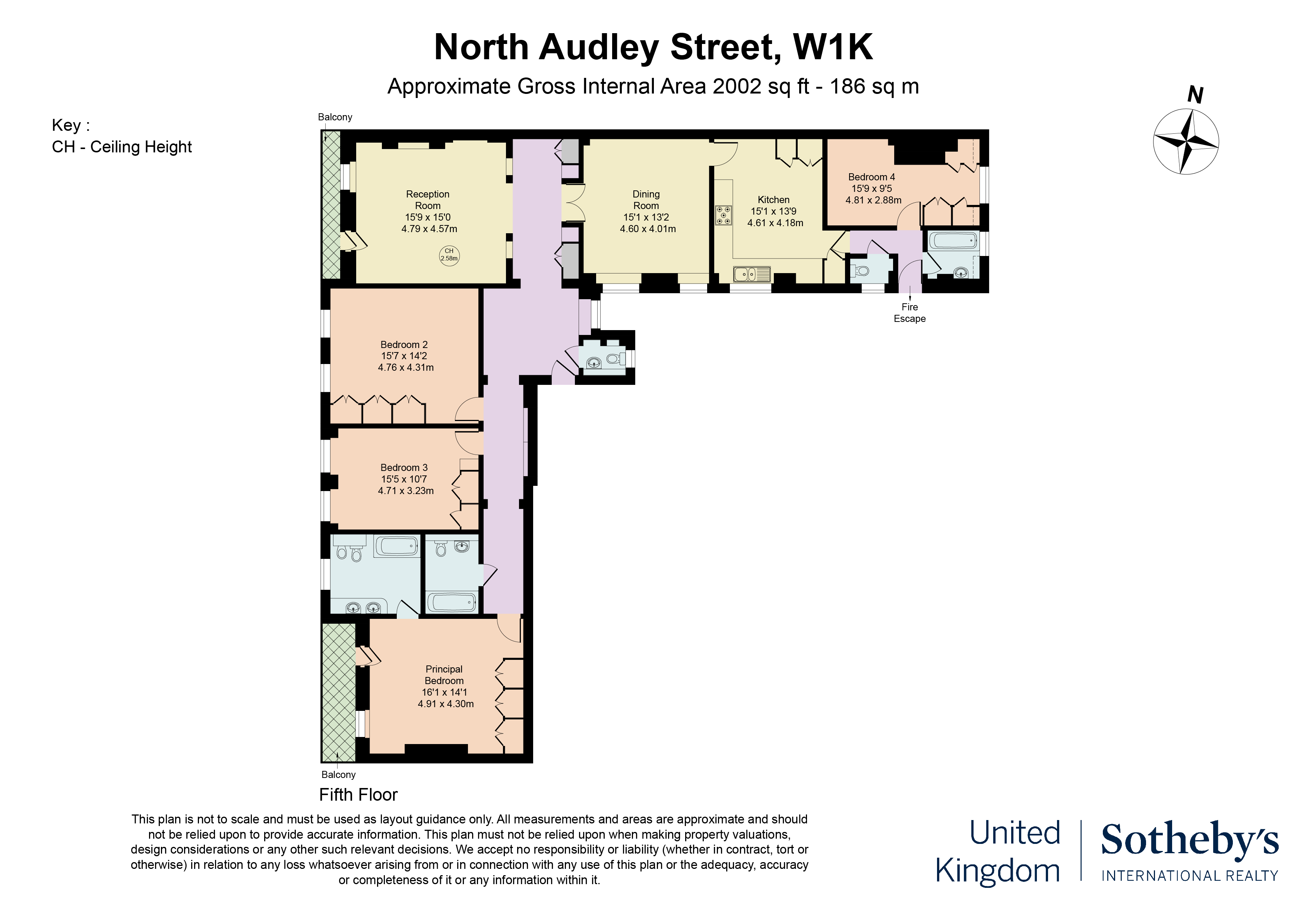 North, North Audley Street, London floorplan