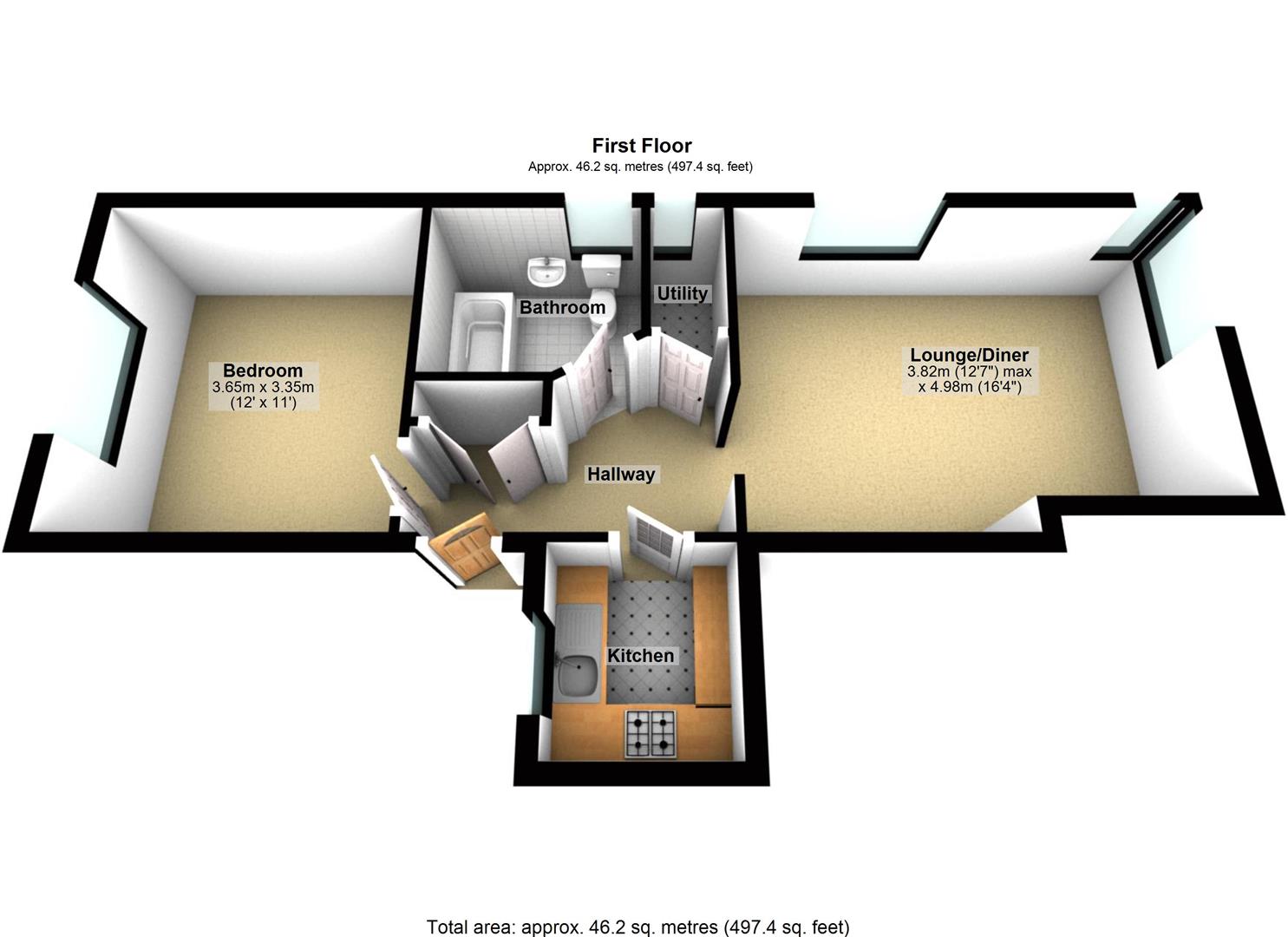 1 Bedrooms Flat for sale in Aeneas Court, Mansfield Road, Nottingham NG5