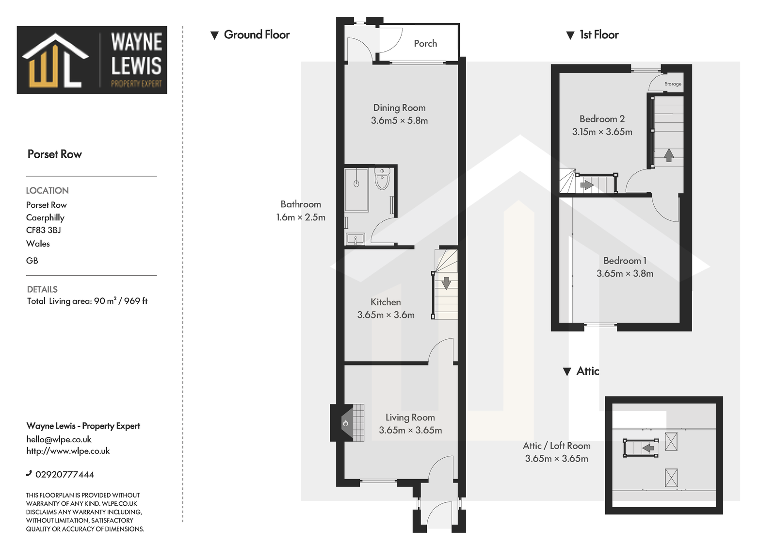 2b, Porset Row, Caerphilly floorplan