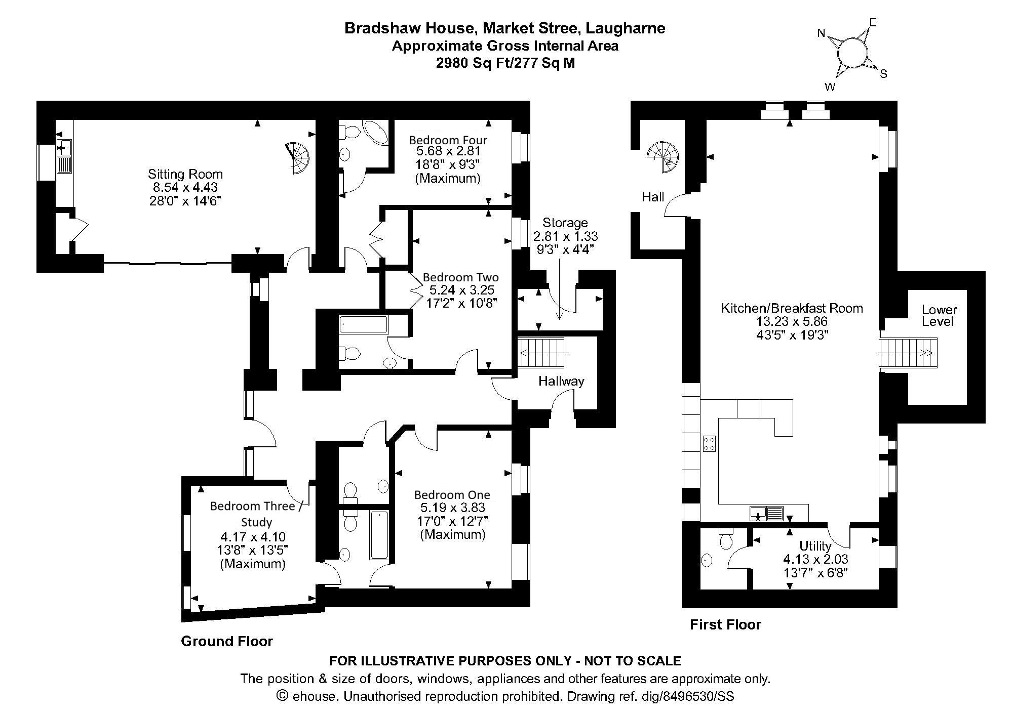 Bradshaw House, Market Street, Wales floorplan