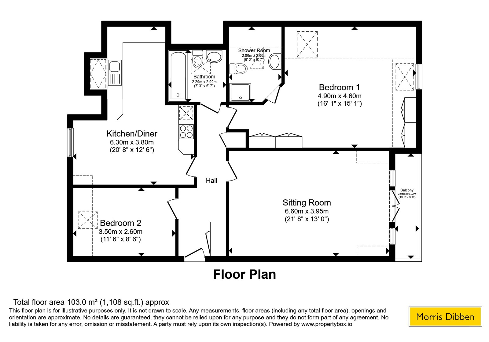 Flat 70, The Gate House, 354, Sea Front, Hampshire floorplan