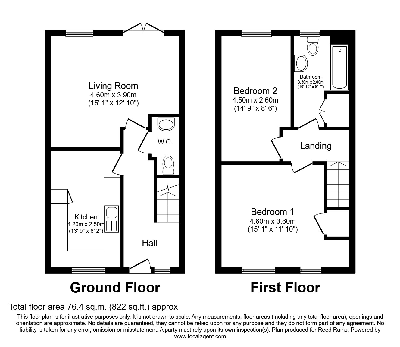 Tavistock Way, Wakefield, West Yorkshire WF2, 2 bedroom terraced house