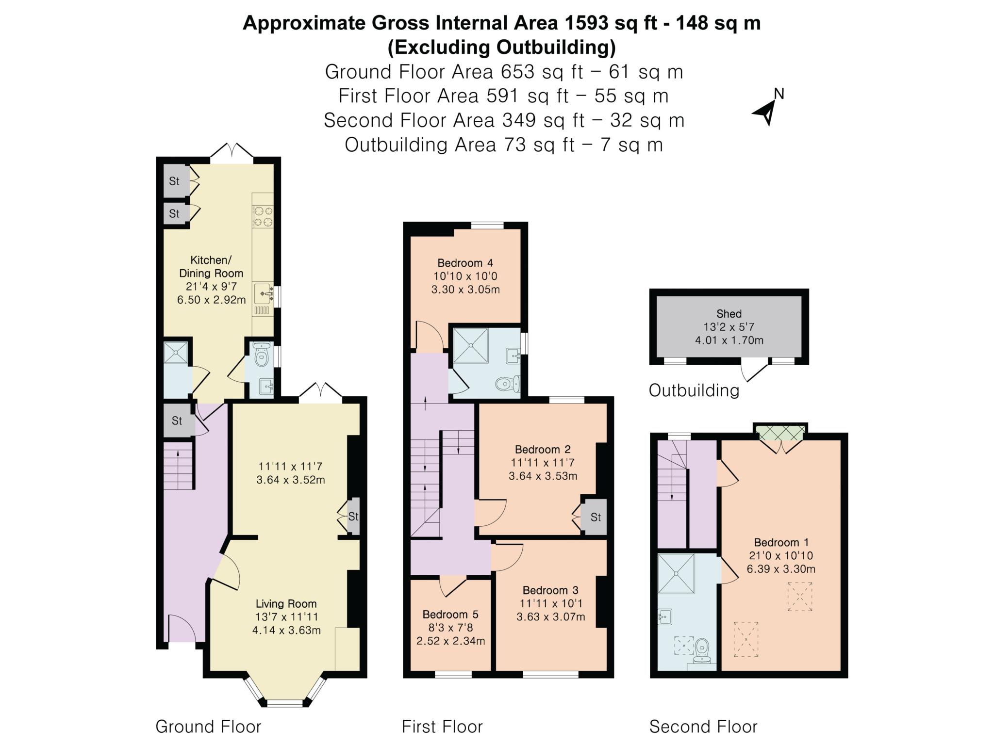 13, Southfield Road, Oxford floorplan