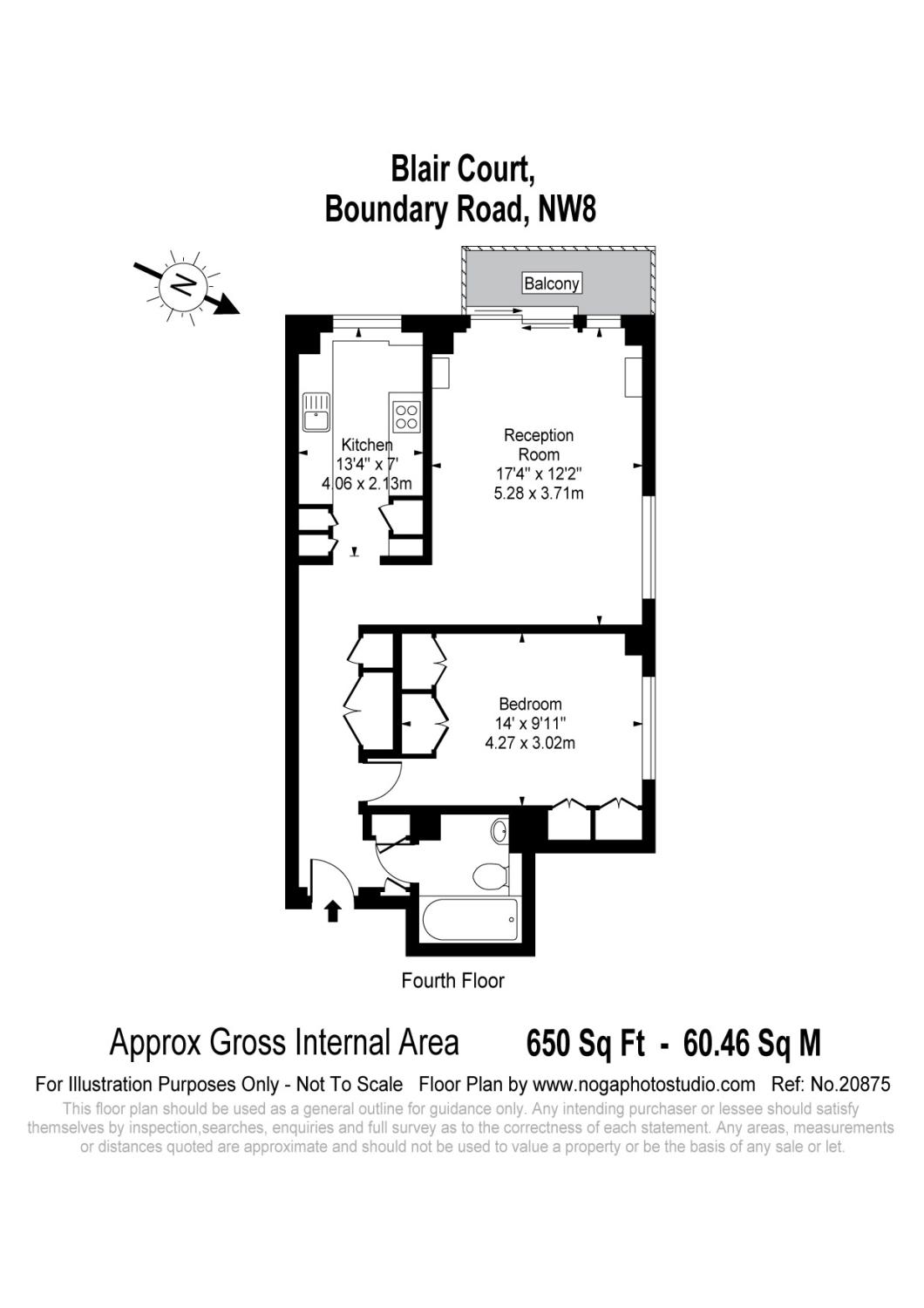 1 Bedrooms Flat to rent in Blair Court, Boundary Road, St John's Wood NW8