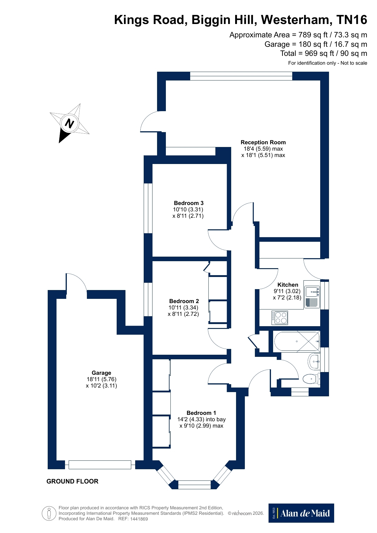 93, Kings Road, Westerham floorplan