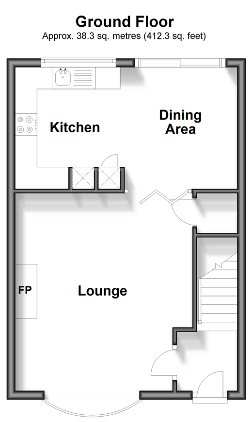 3 bed terraced house for sale in Browns Lane, Uckfield, East Sussex