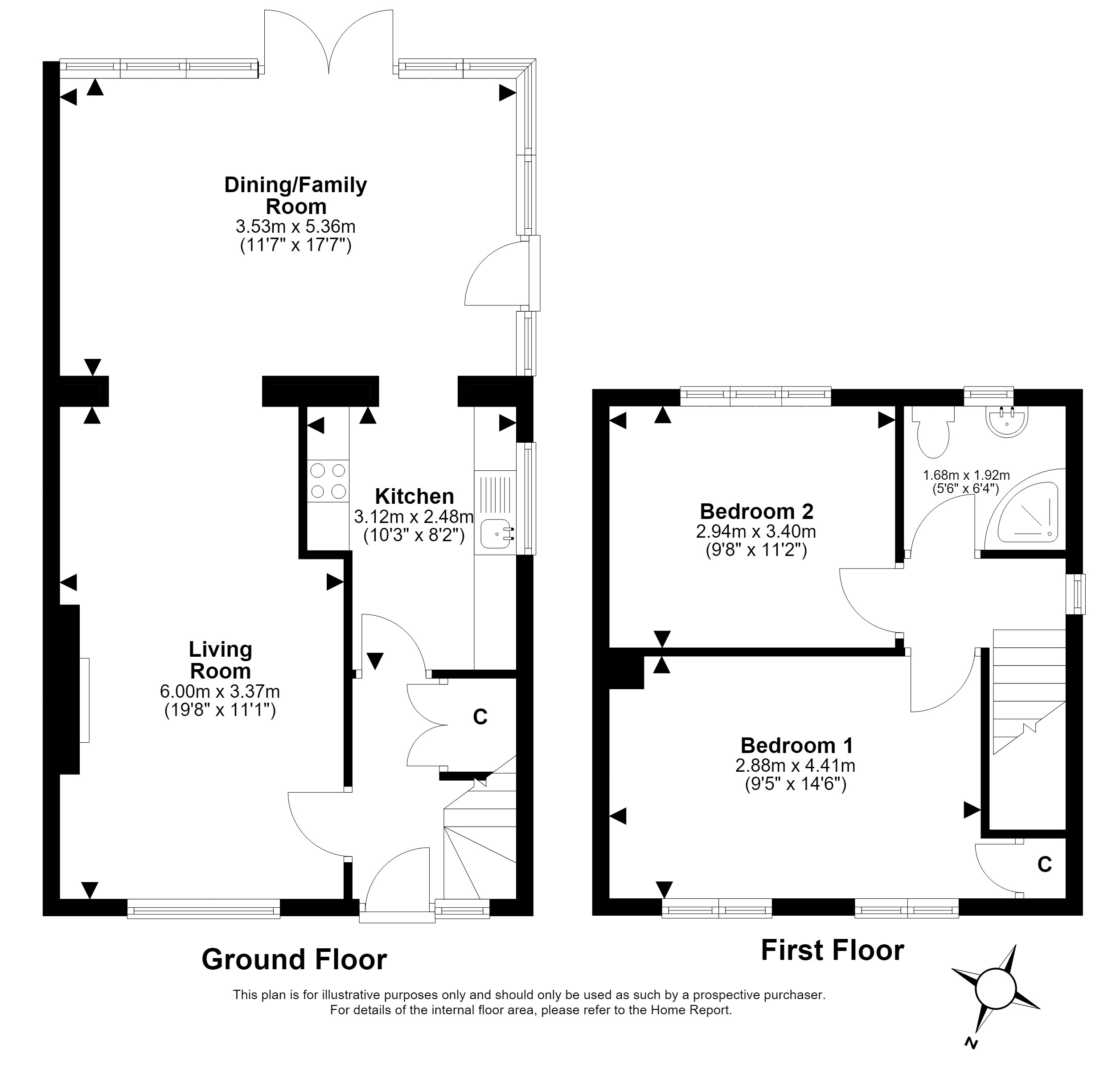 36, Tyler's Acre Gardens, Corstorphine, Edinburgh floorplan