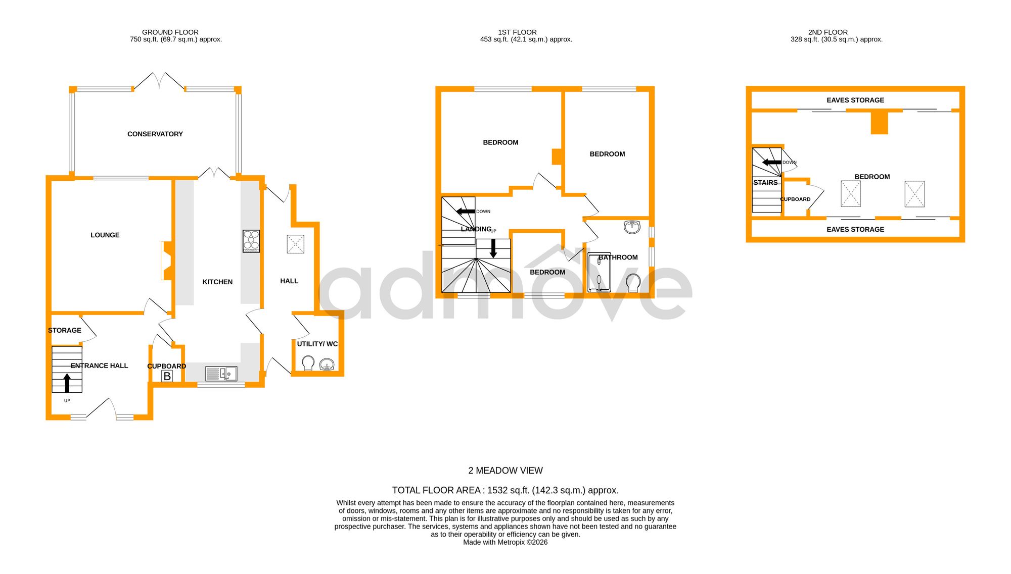 2 Meadow View, Lymm floorplan