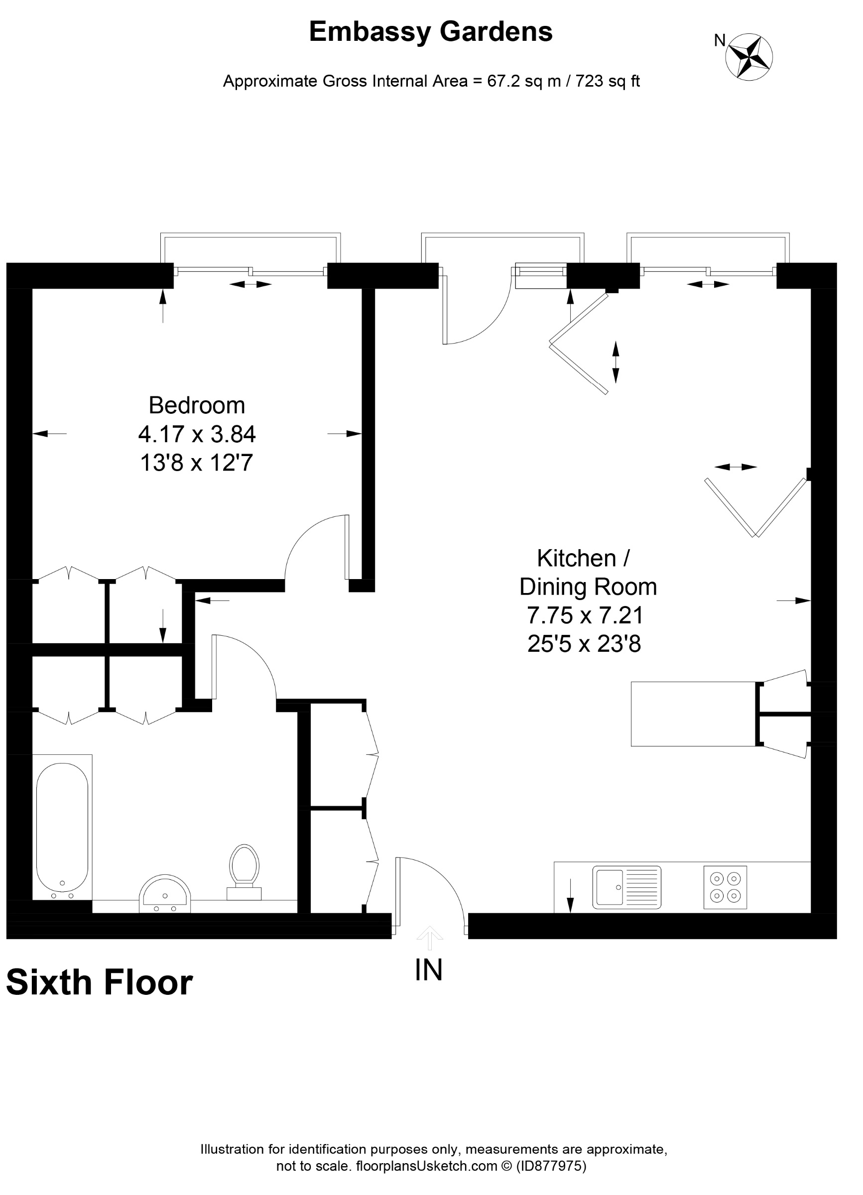 Apartment A64, Capital Building, London floorplan