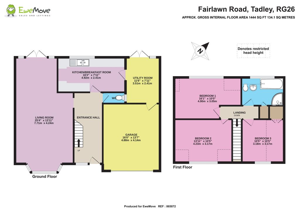 Fairlawn Road, Tadley RG26, 3 bedroom linkdetached house for sale