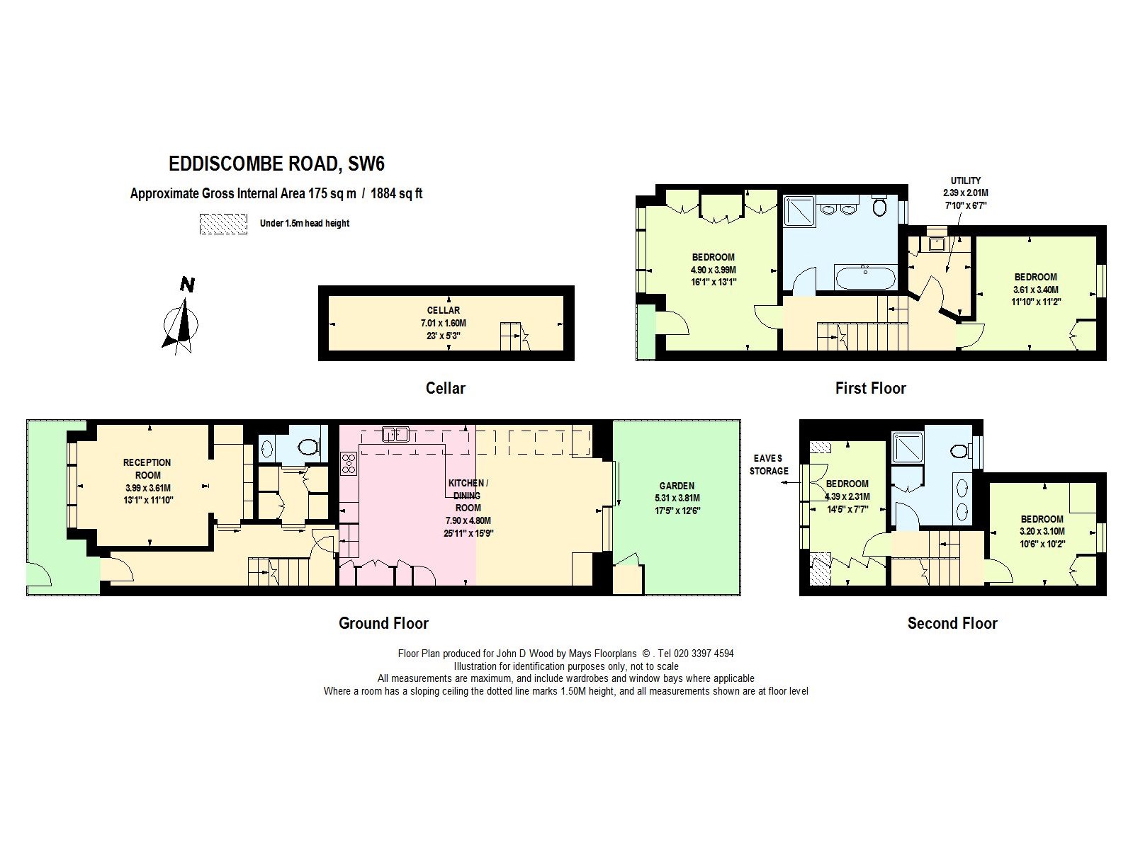 4 Bedrooms  to rent in Eddiscombe Road, Parsons Green SW6