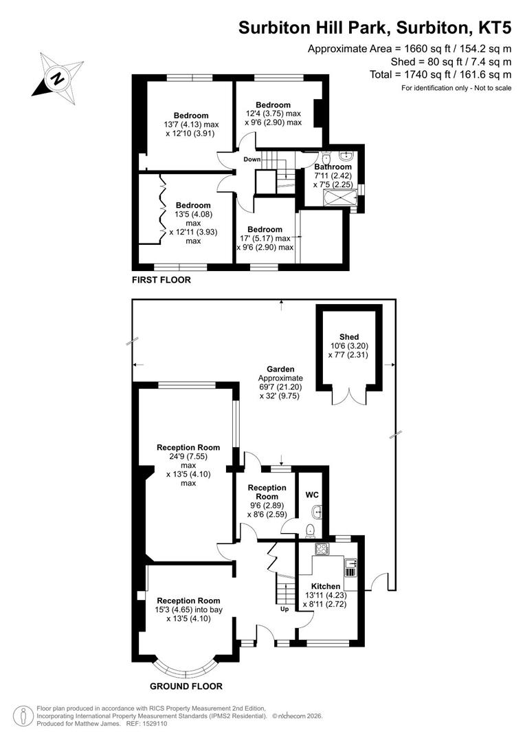52, Surbiton Hill Park, Surbiton floorplan