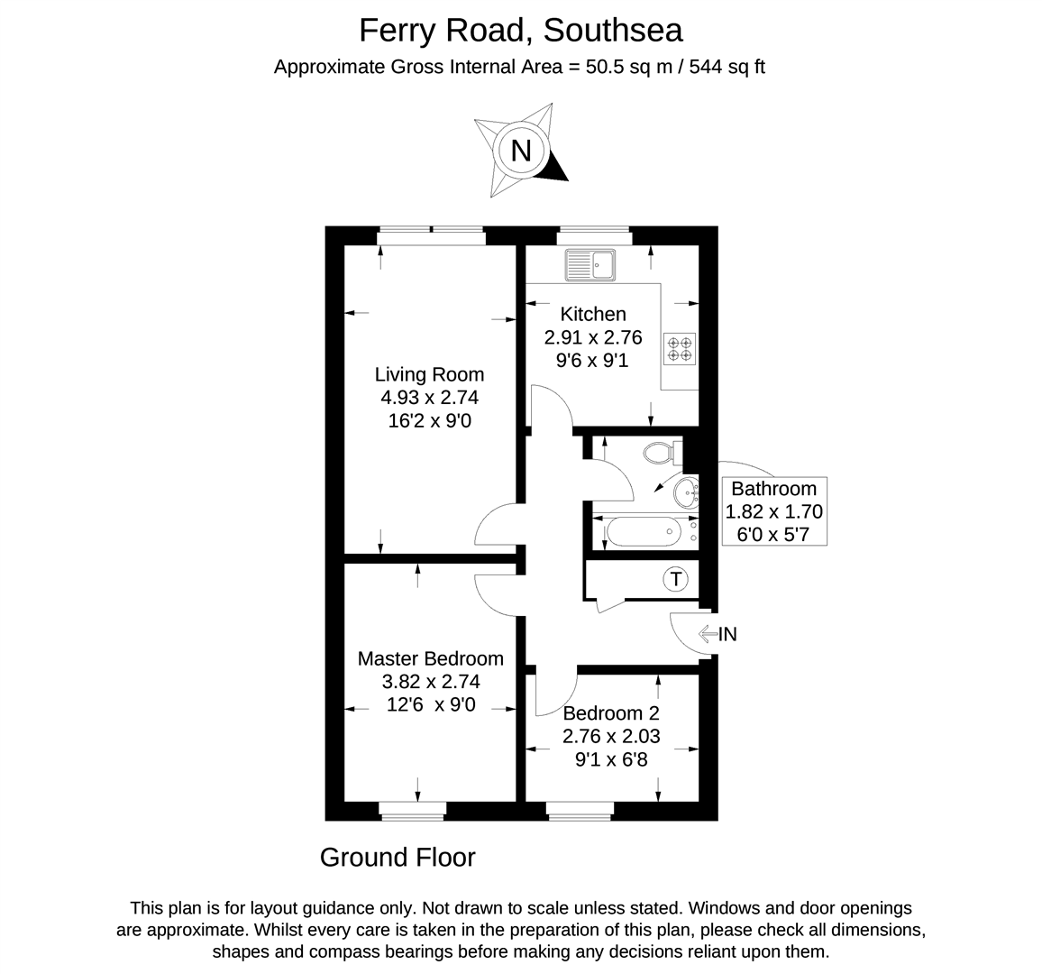 109, Ferry Road, Southsea floorplan