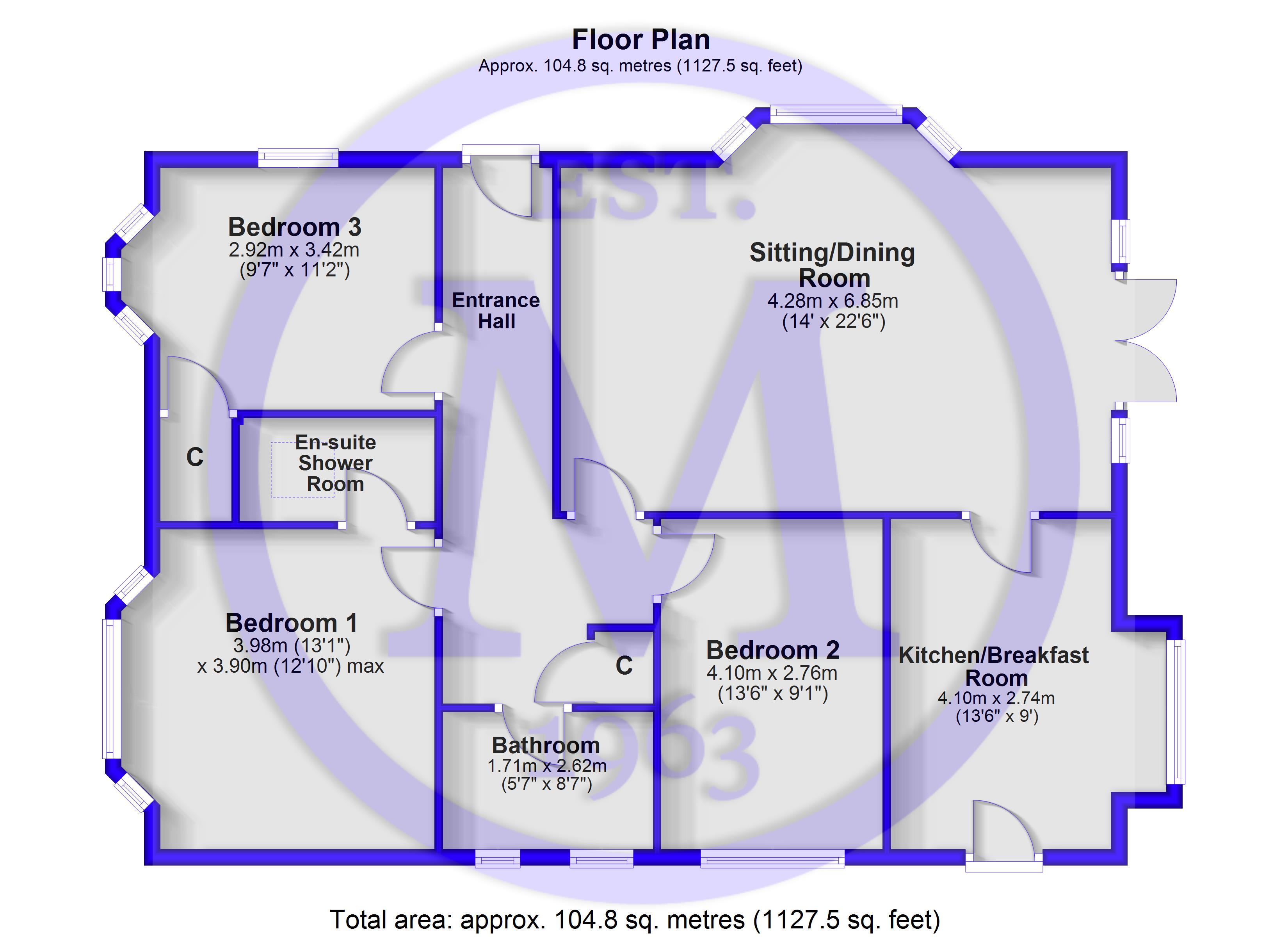 45, Seafield Road, New Milton floorplan