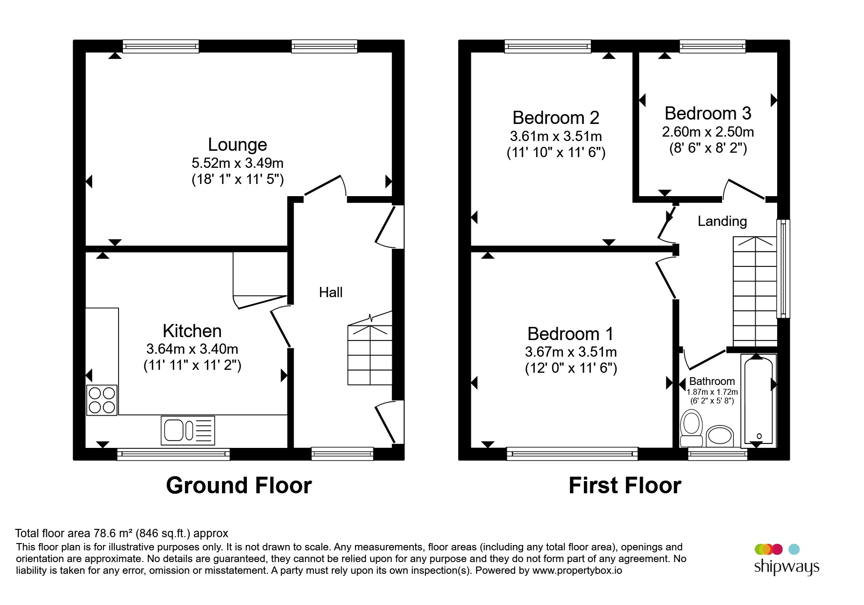 37, Lane End Walk, Stourport-On-Severn floorplan