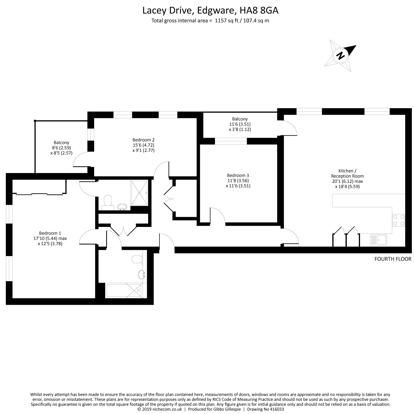 3 Bedrooms Flat for sale in Welford Court, 1 Lacey Drive, Edgware HA8