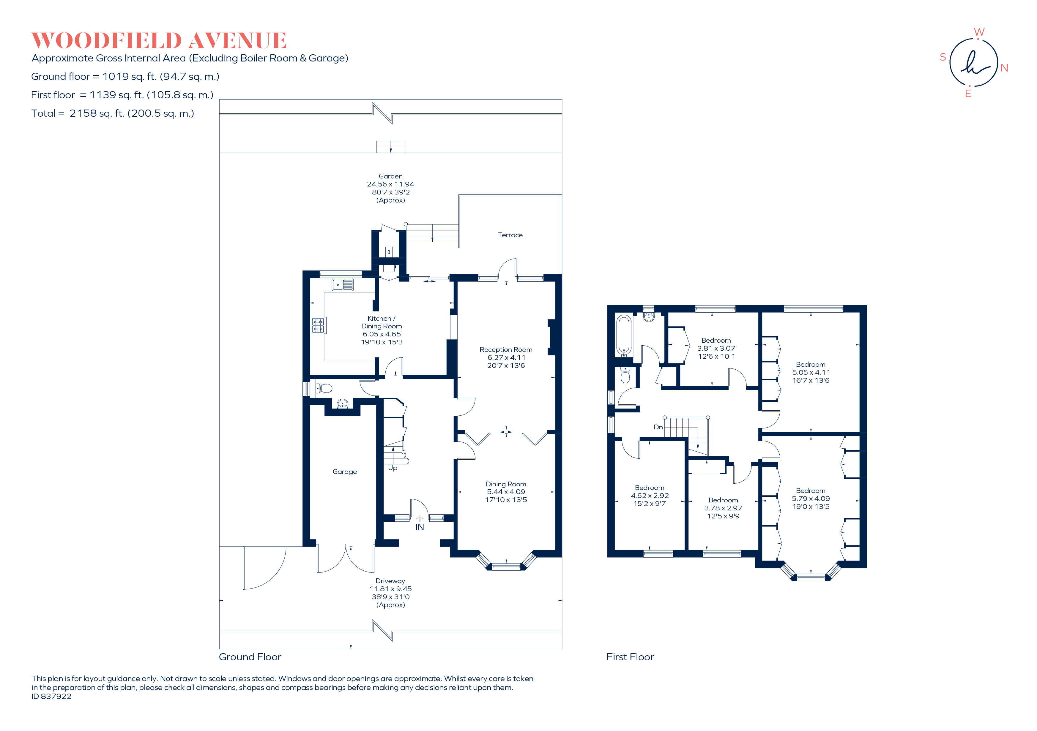 14, Woodfield Avenue, London floorplan