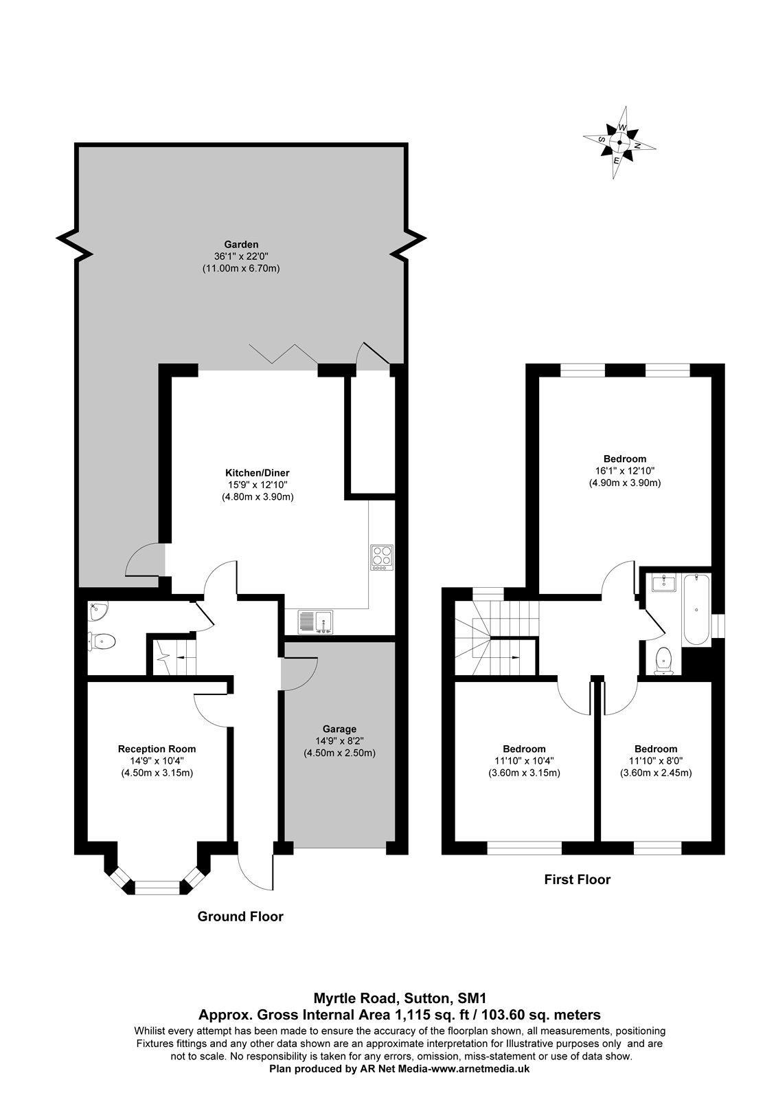 9A,, Myrtle Road, Sutton floorplan
