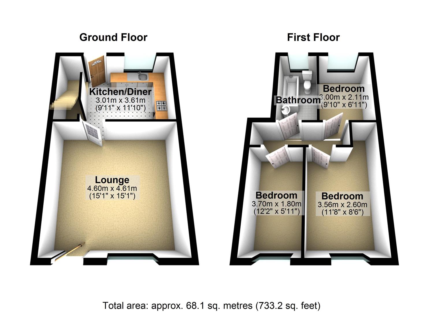 12, Poplar Avenue, Leeds floorplan